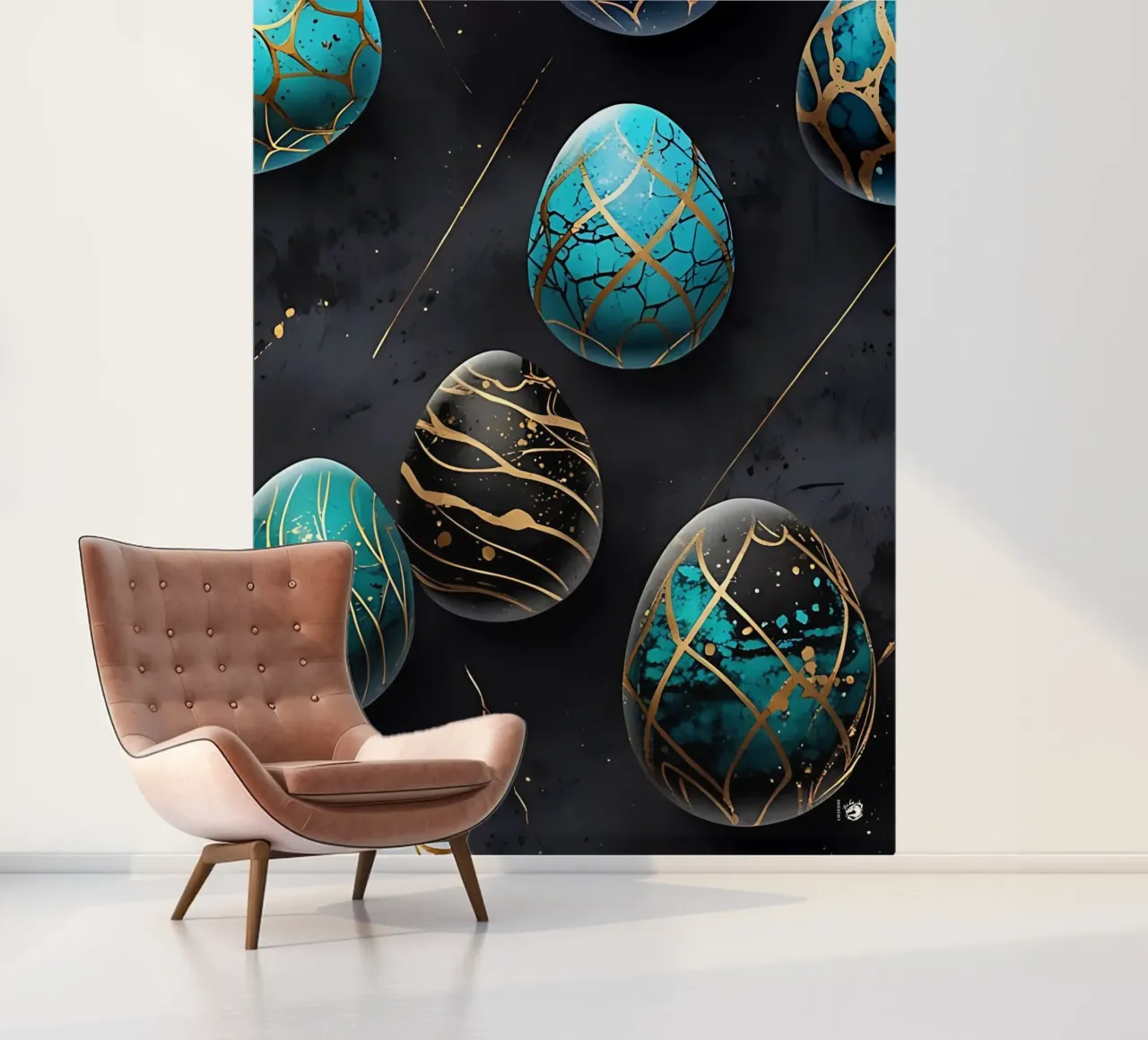 Blue Easter Egg fotobehang van LM2Kone