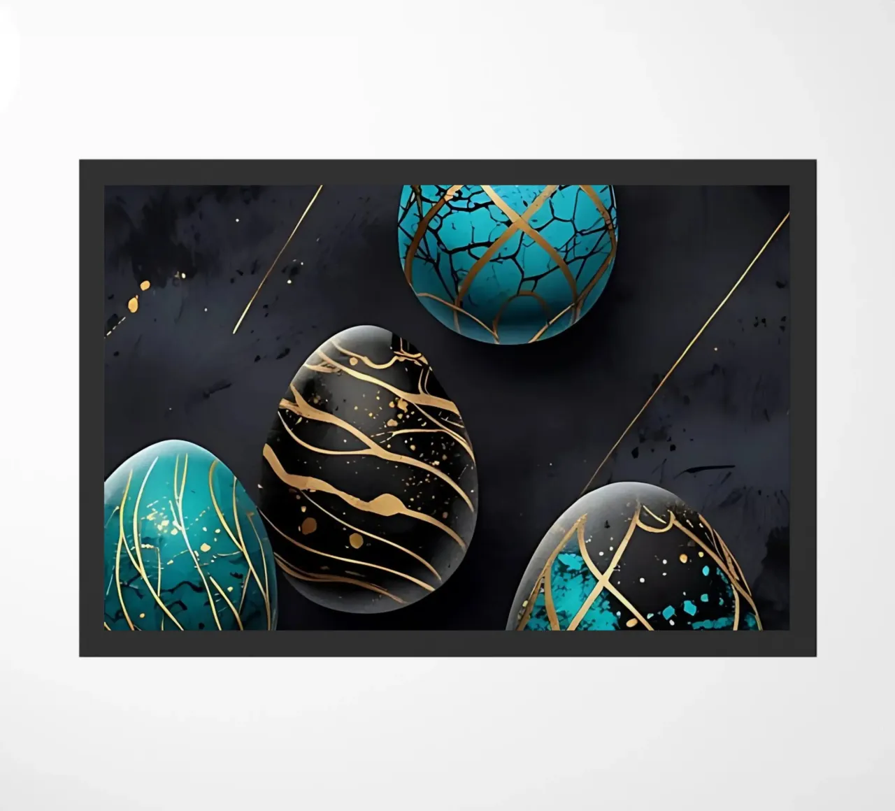 Blue Easter Egg doormat by LM2Kone