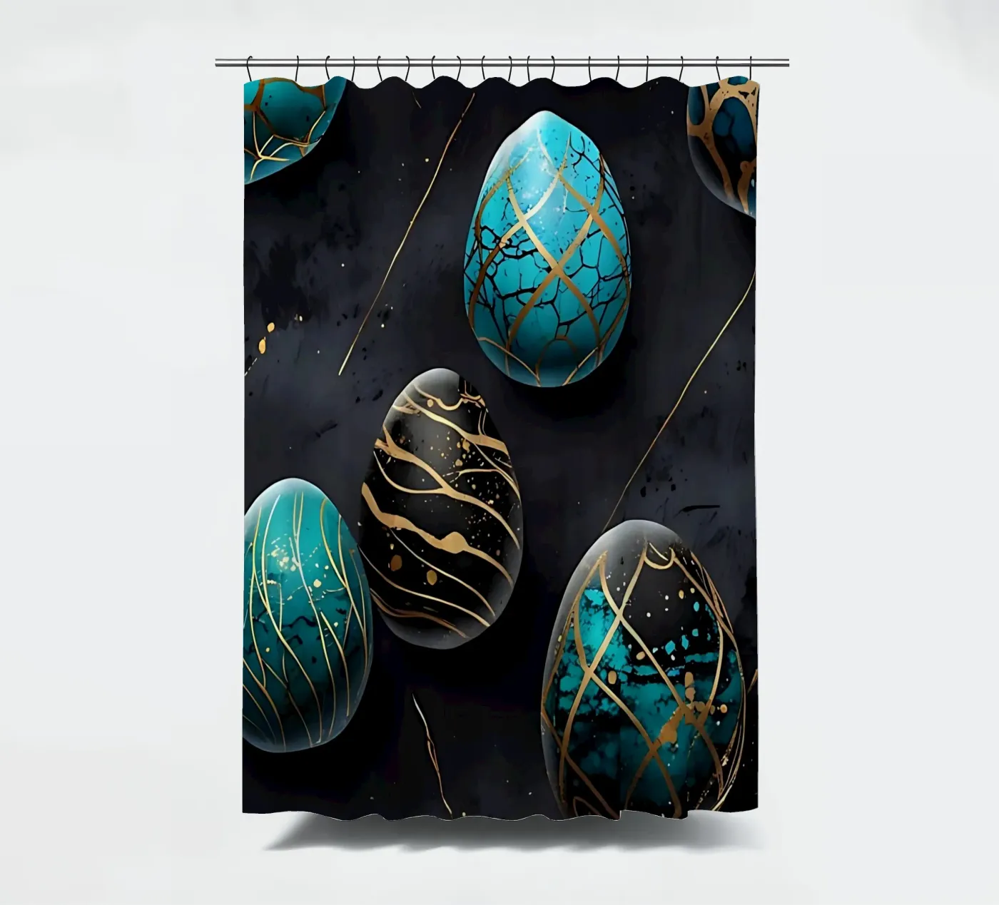 Blue Easter Egg Duschvorhang von LM2Kone
