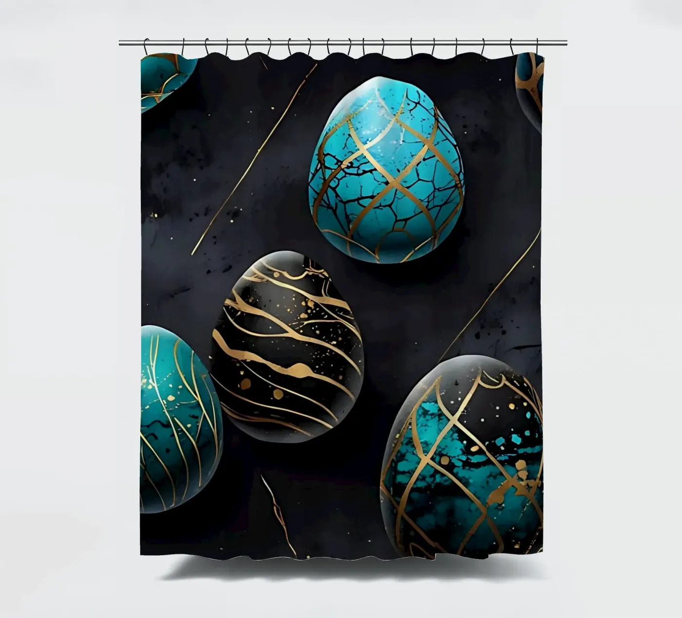 Blue Easter Egg Duschvorhang von LM2Kone