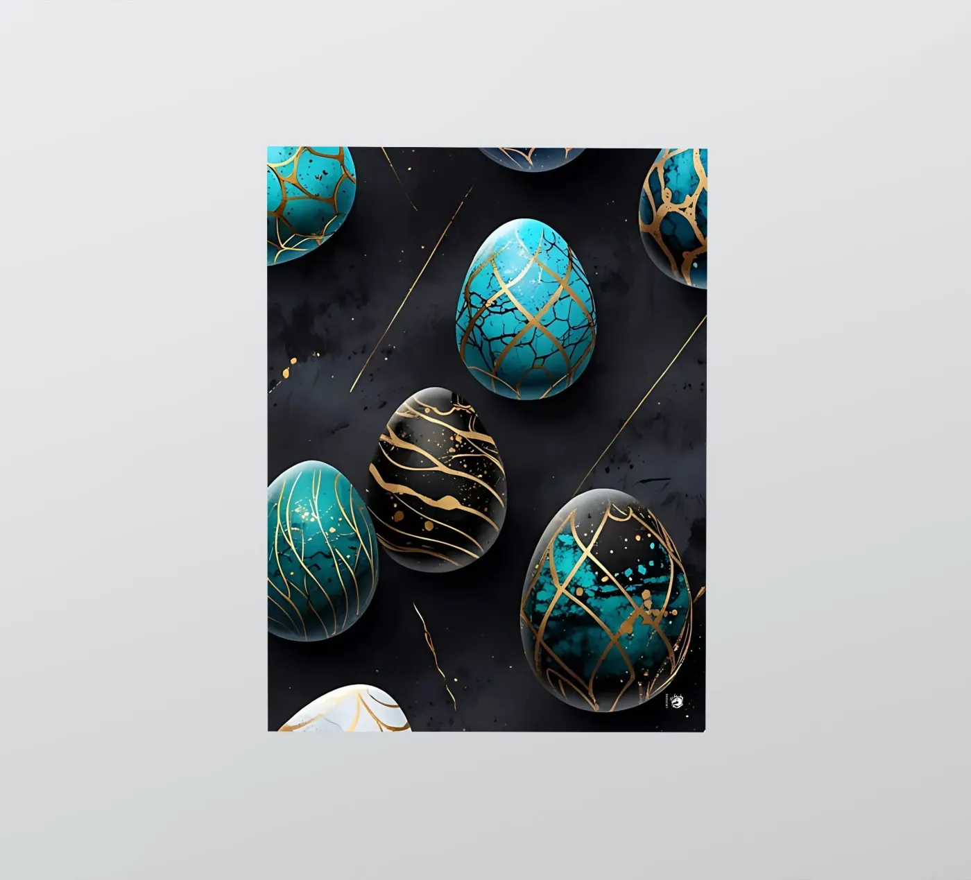 Uovo di Pasqua blu adesivo da LM2Kone