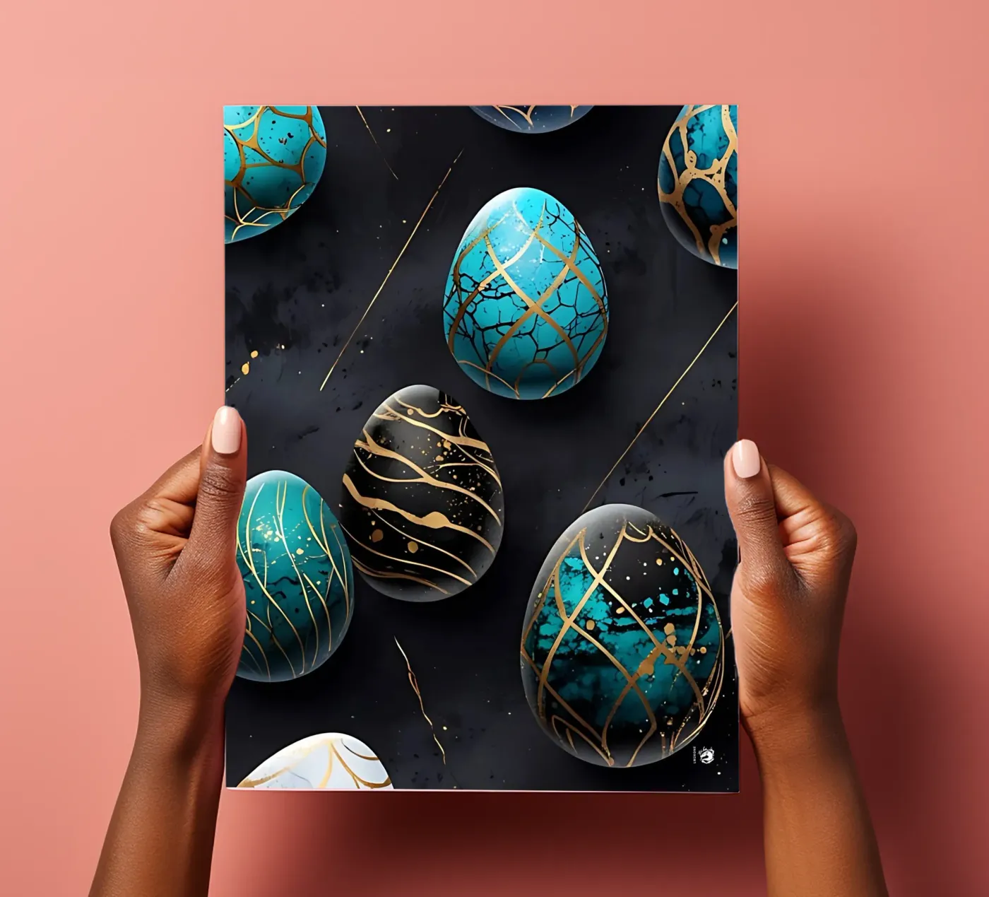 Blue Easter Egg Stickerbogen von LM2Kone