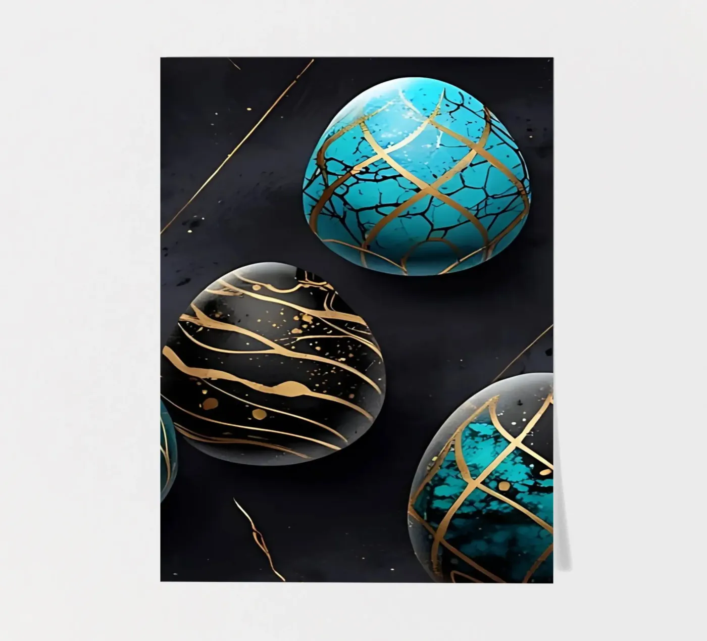 Blue Easter Egg Stickerbogen von LM2Kone