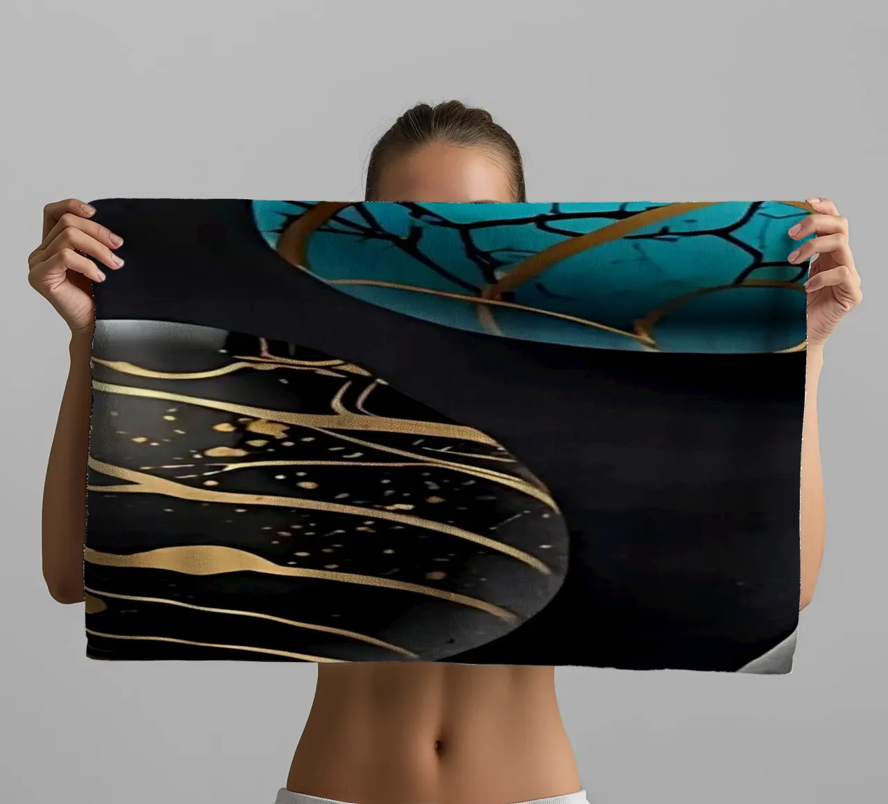 Blue Easter Egg towel by LM2Kone