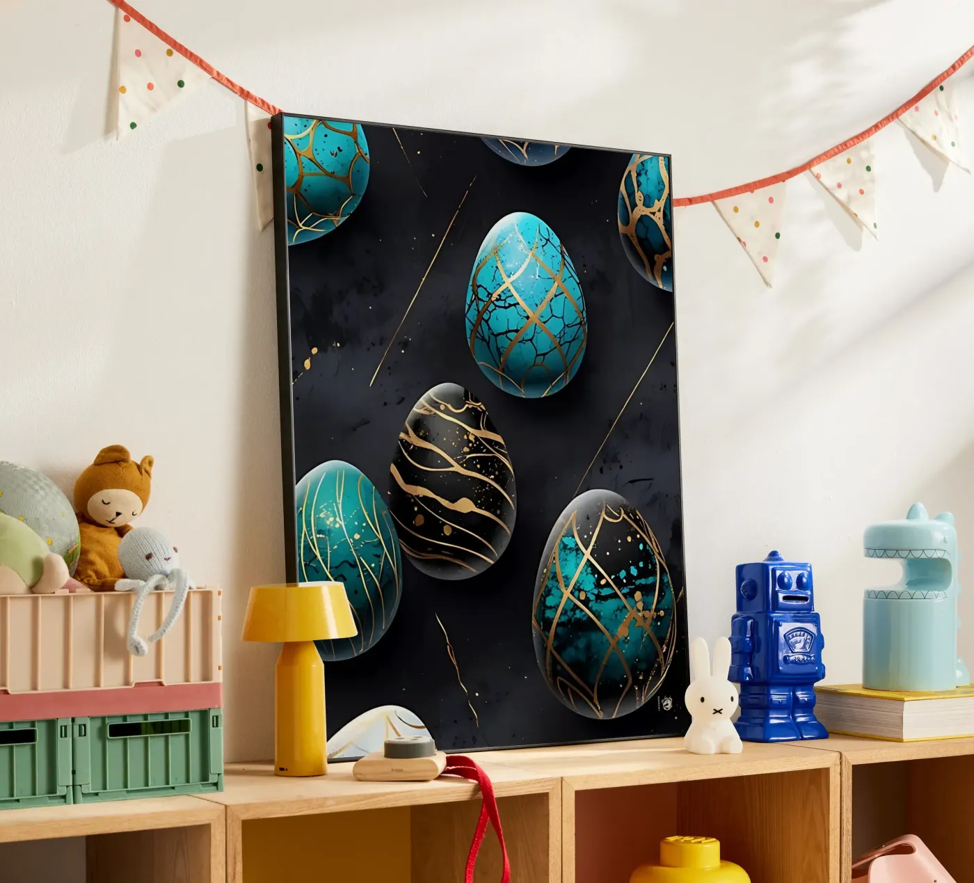 Blue Easter Egg alluminio dibond da LM2Kone