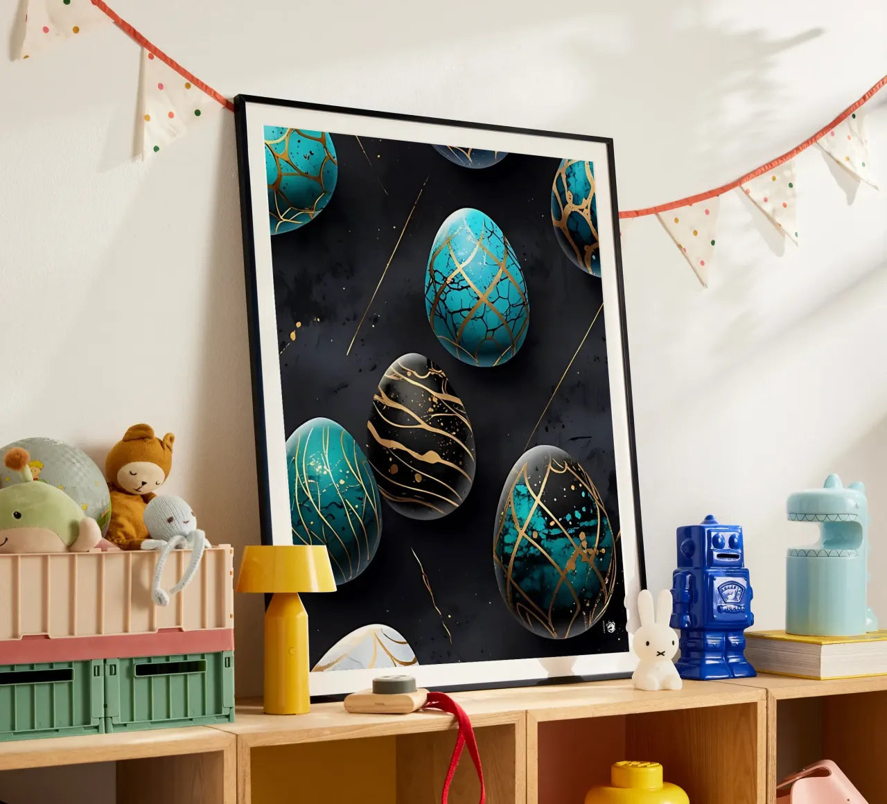 Blue Easter Egg poster by LM2Kone