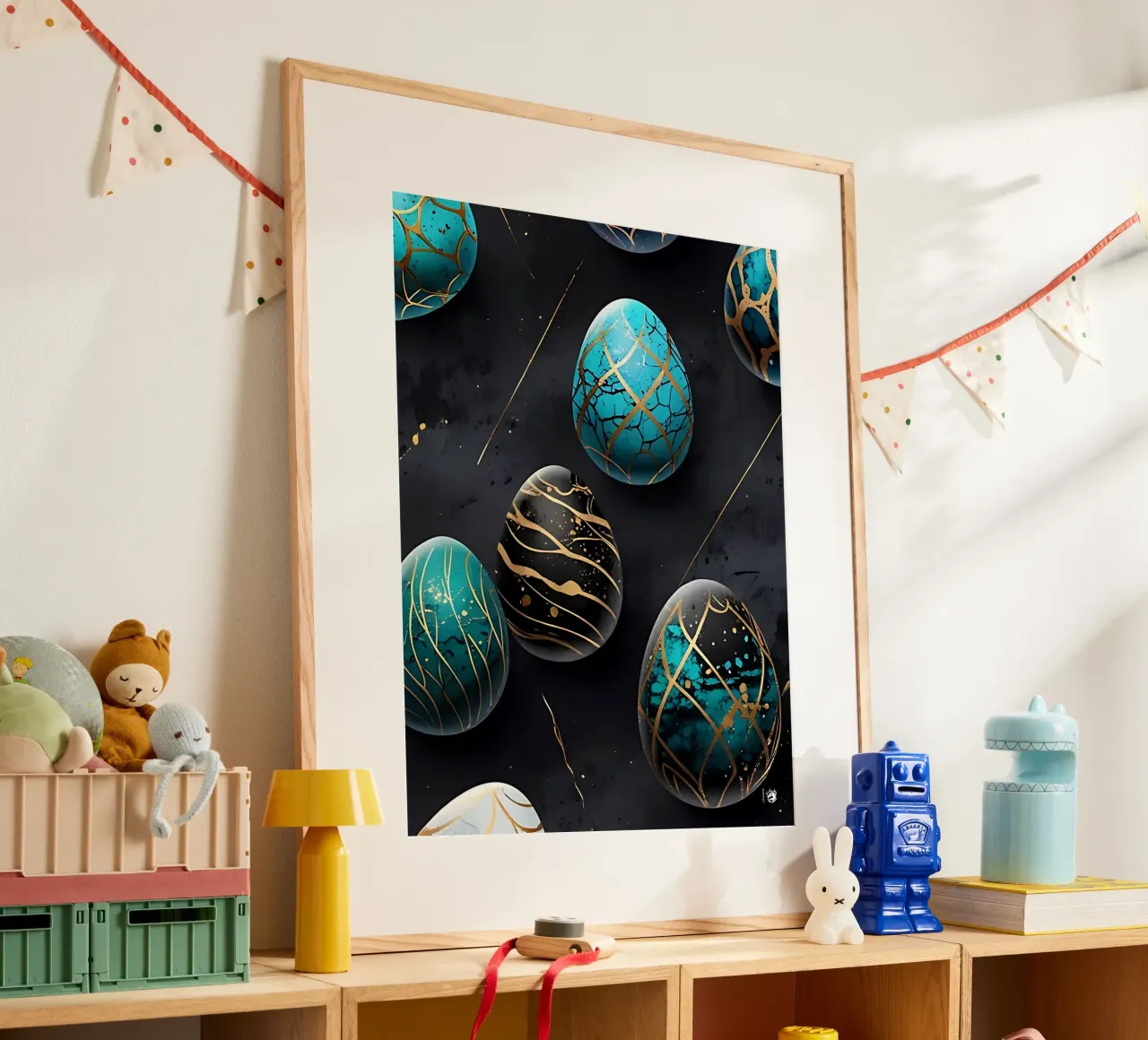 Blue Easter Egg poster by LM2Kone