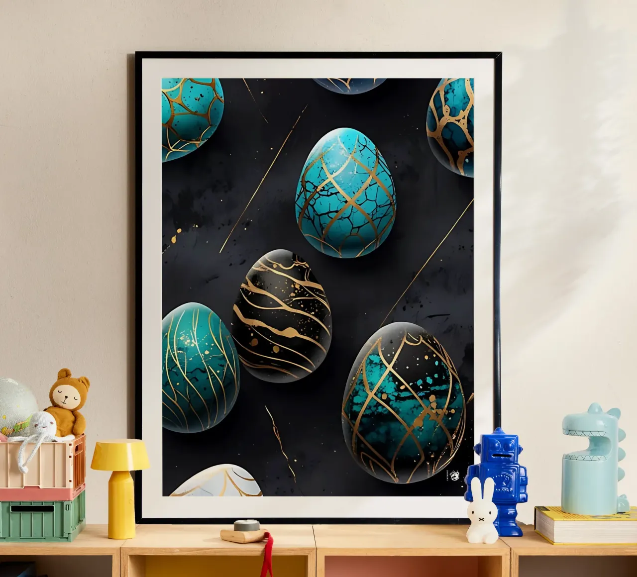 Blue Easter Egg poster by LM2Kone