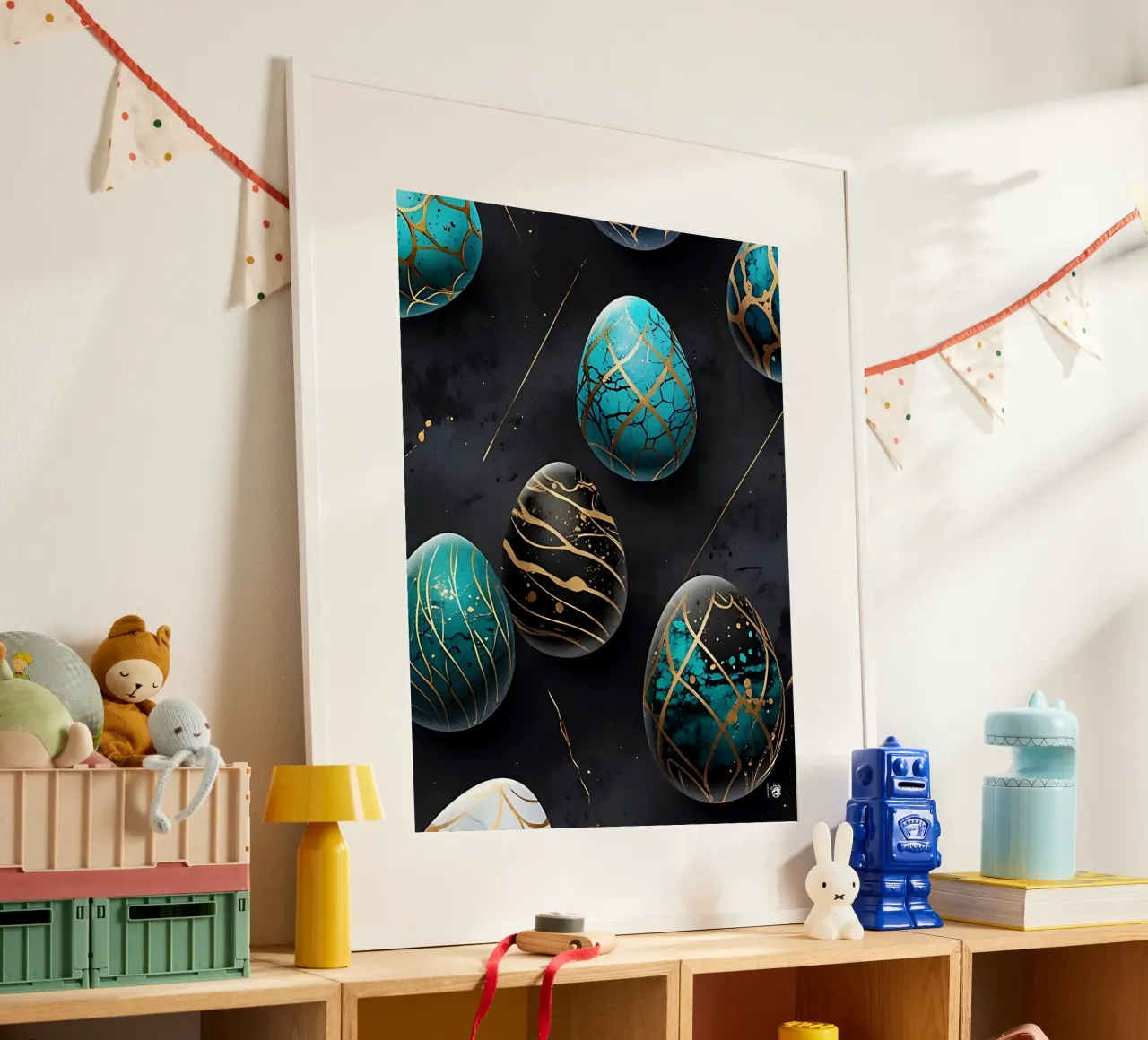 Blue Easter Egg poster by LM2Kone