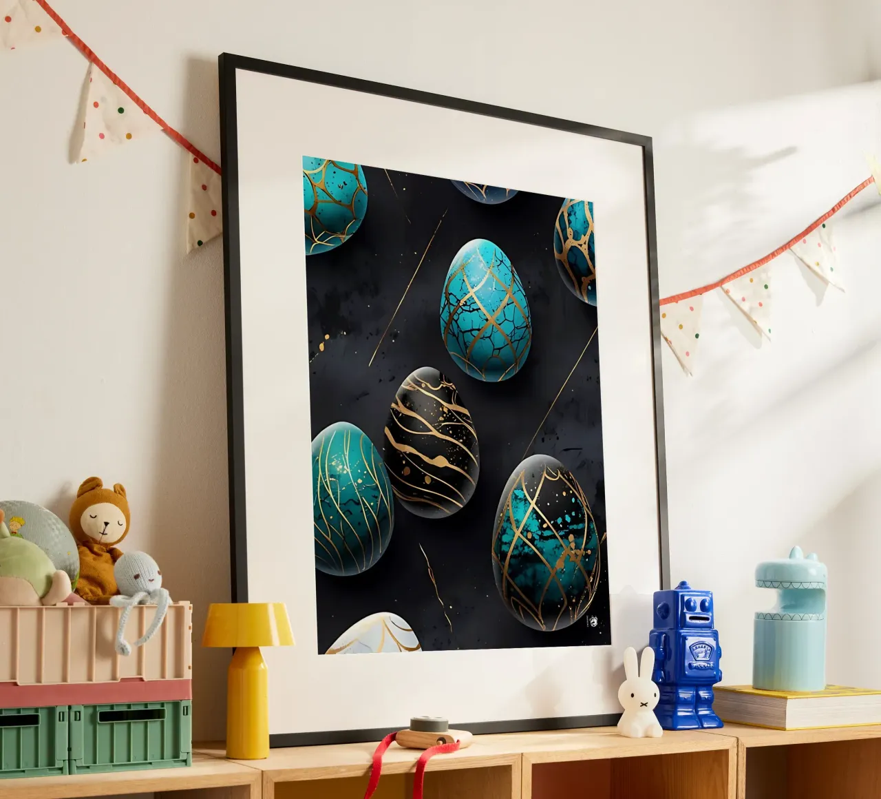 Blue Easter Egg poster by LM2Kone