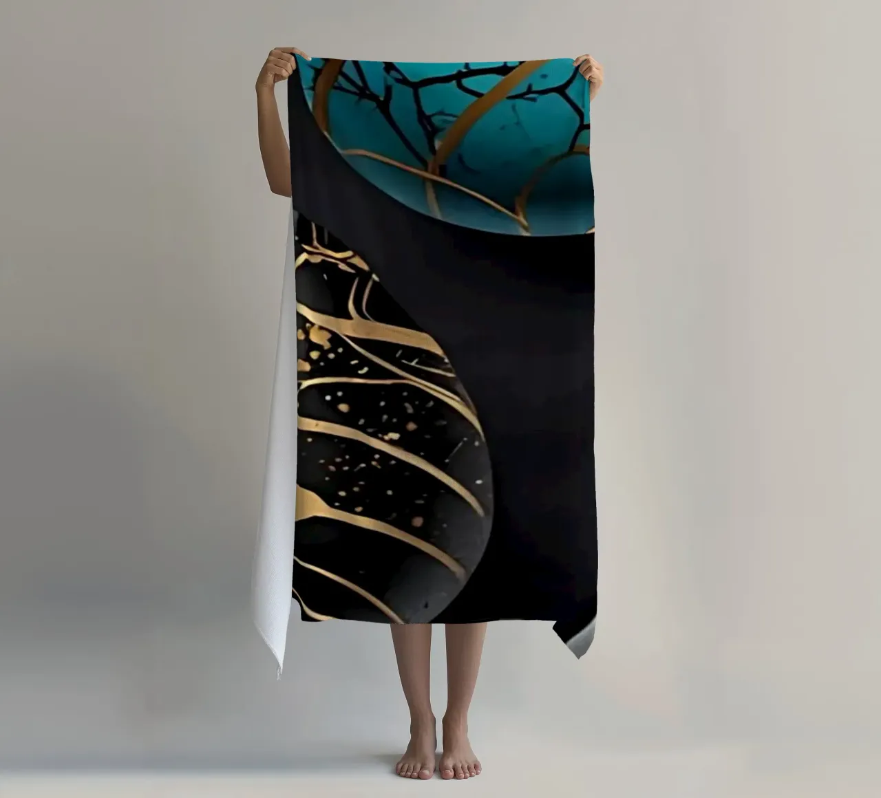 Uovo di Pasqua blu telo mare da LM2Kone