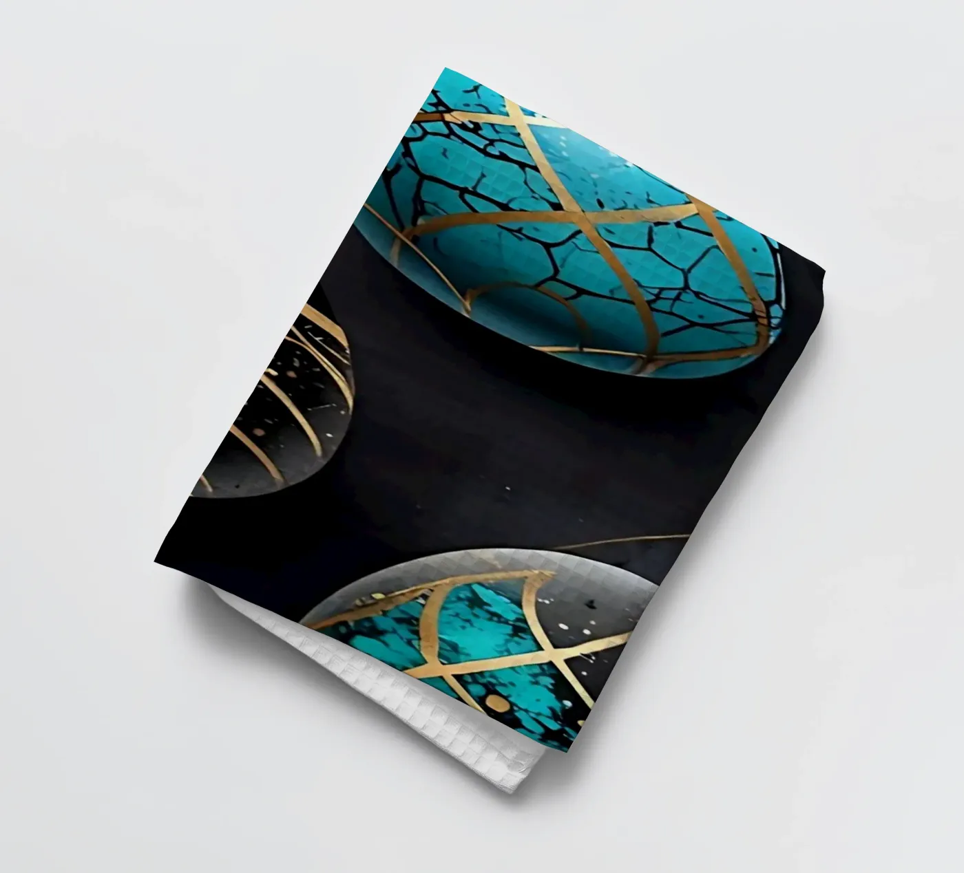 Blue Easter Egg tea towel by LM2Kone