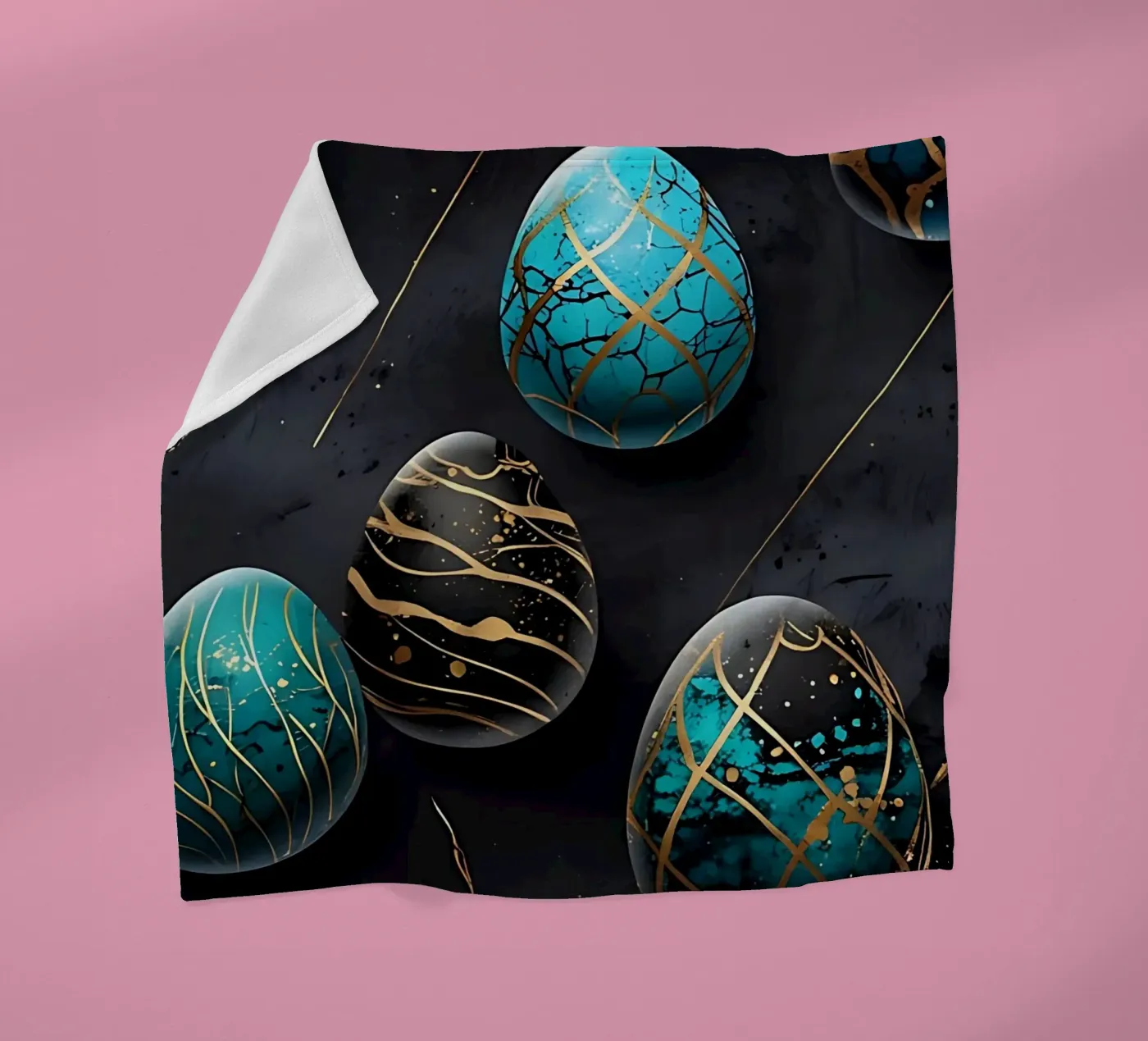 Uovo di Pasqua blu coperta in pile da LM2Kone