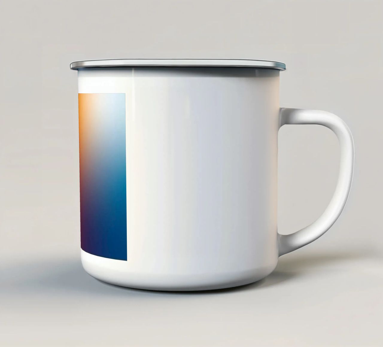 Zachte loop van de zonsopgang emaille mok van Katja Stehle Design