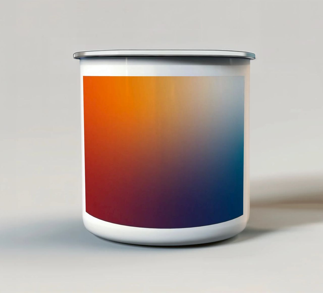 Zachte loop van de zonsopgang emaille mok van Katja Stehle Design