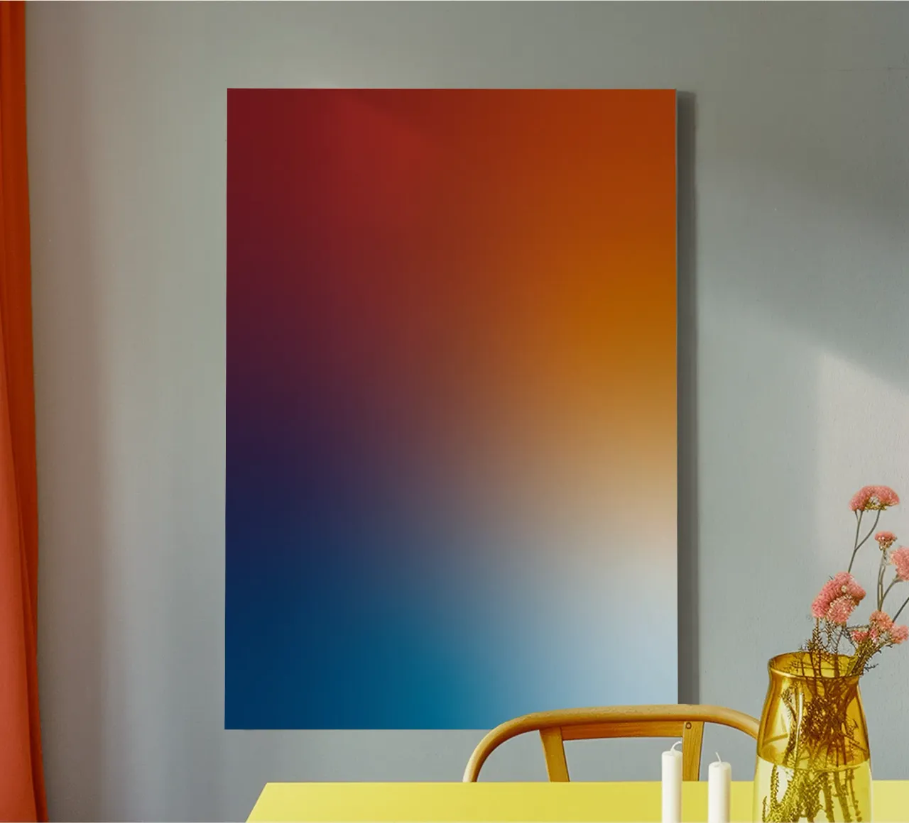 Zachte loop van de zonsopgang canvas met Baklijst van Katja Stehle Design