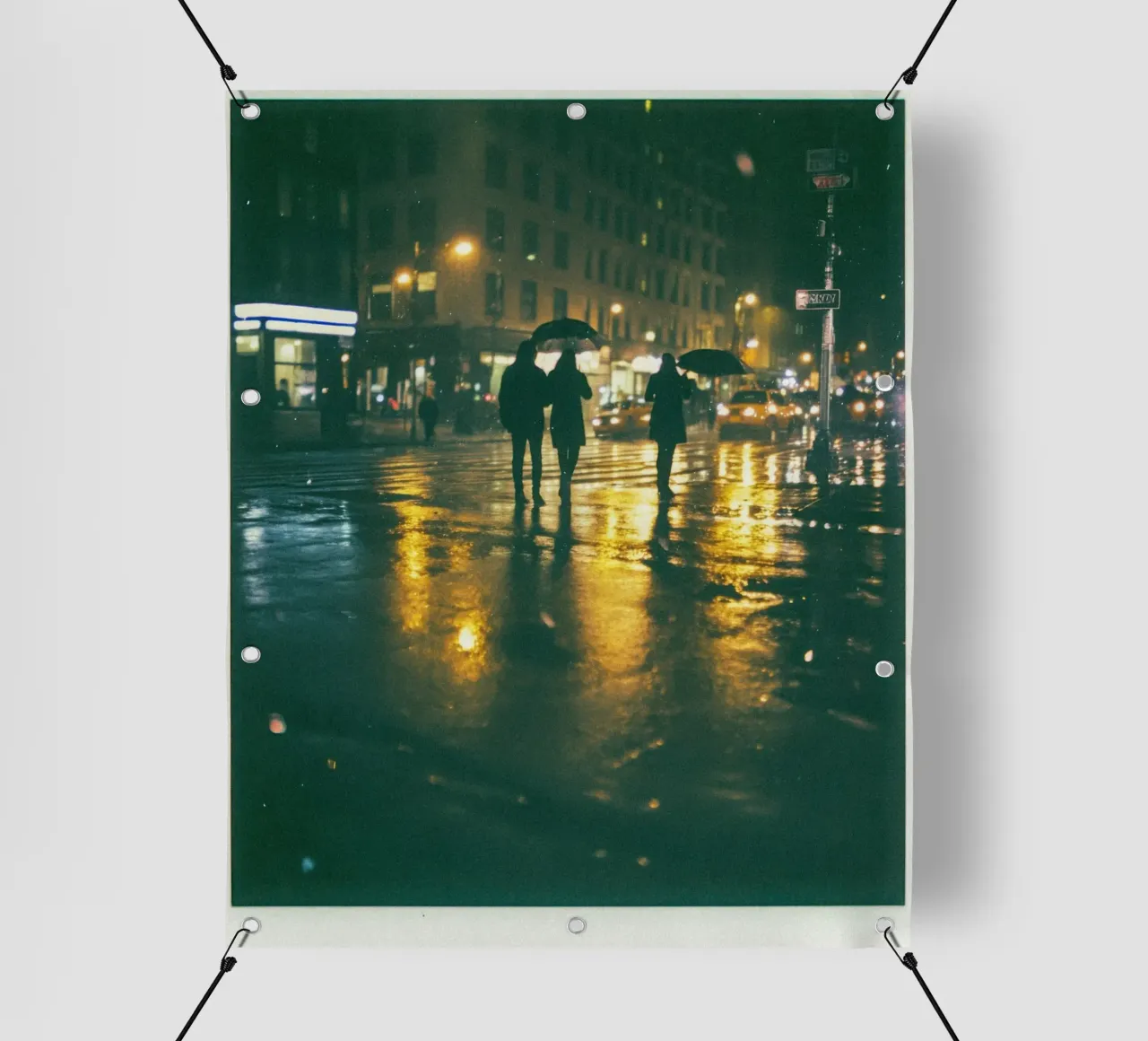 Passeggiata notturna a New York telo in pvc da By Night
