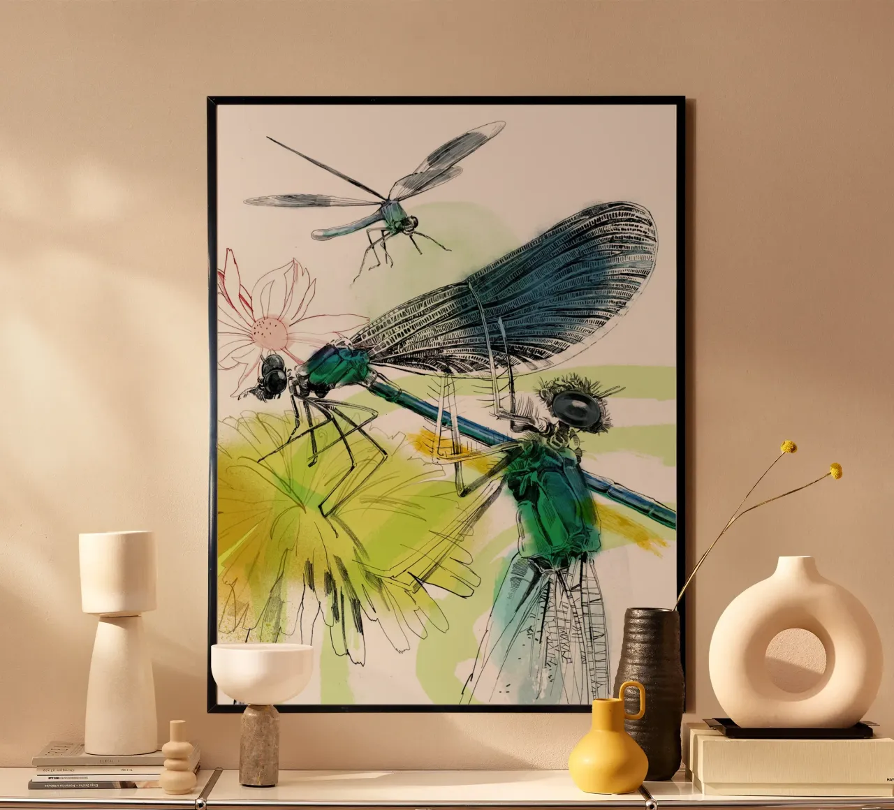 Insekten II poster con telaio in alluminio da DrawDraw