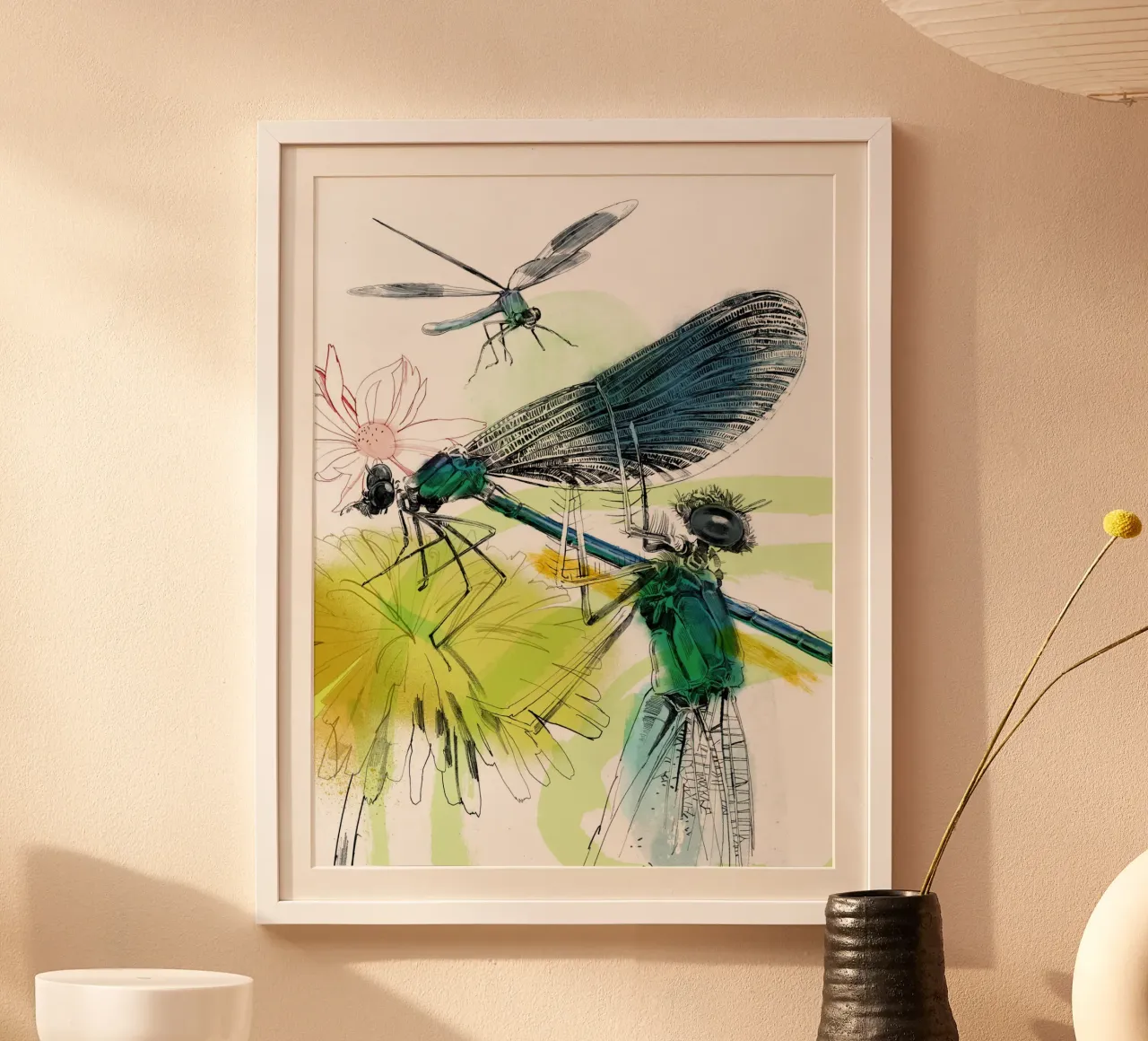 Insekten II poster con telaio in alluminio da DrawDraw