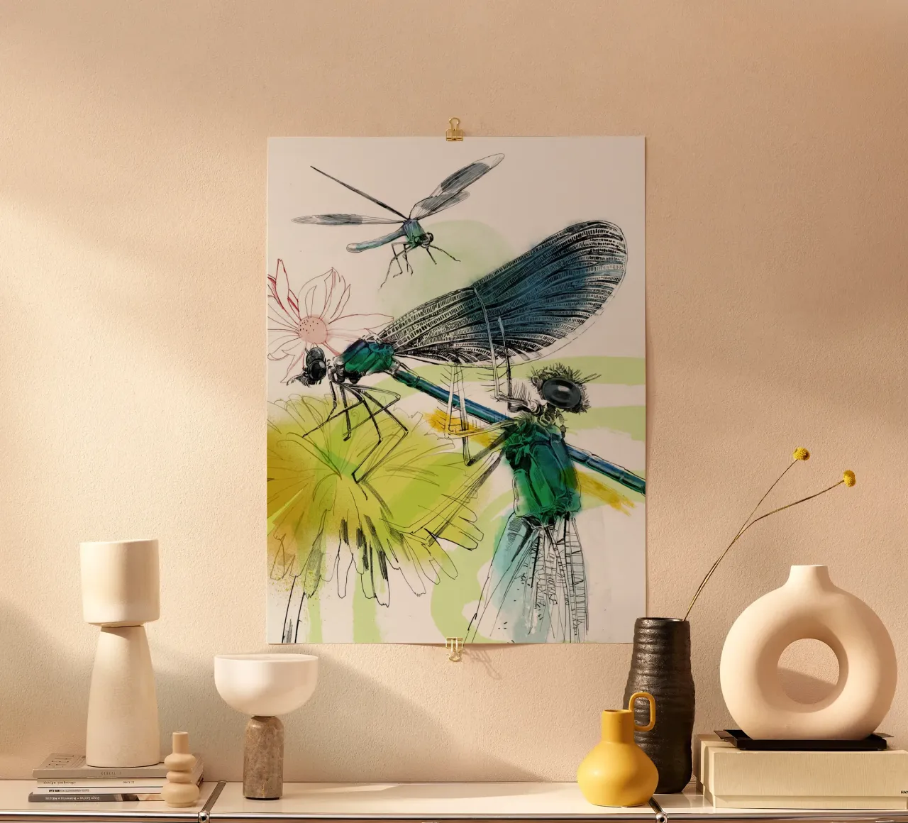 Insekten II poster con telaio in alluminio da DrawDraw