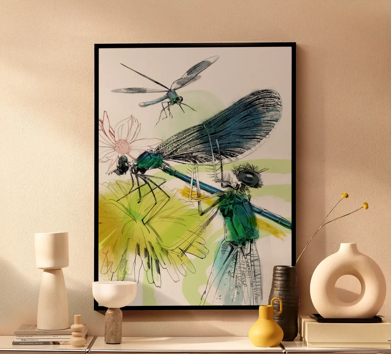 Insekten II poster con telaio in alluminio da DrawDraw