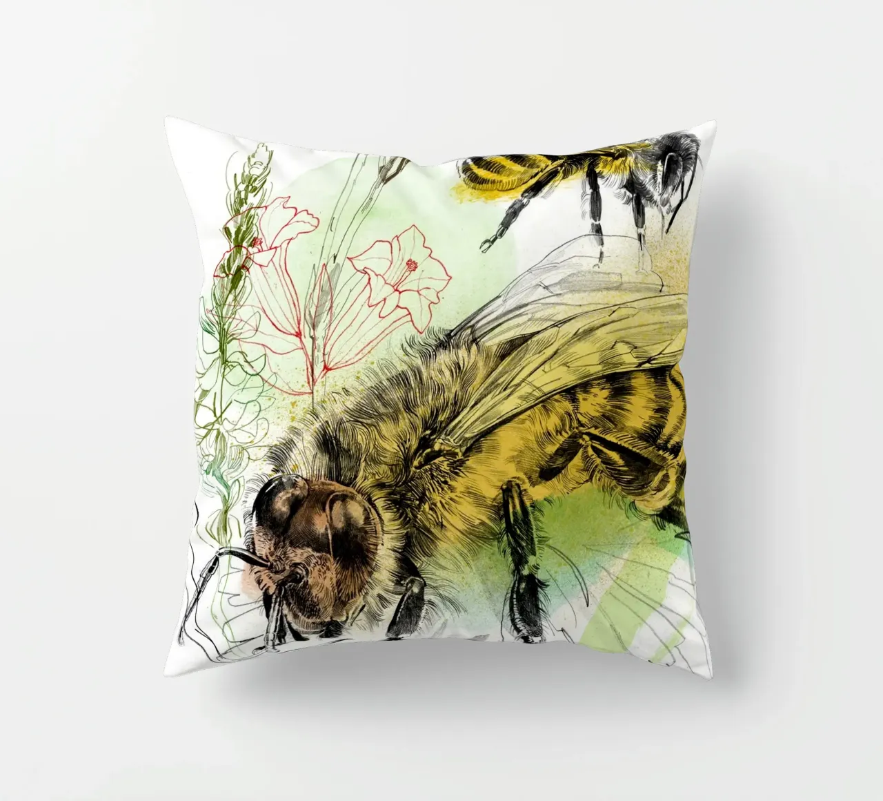 Insekten III decorative cushion by DrawDraw
