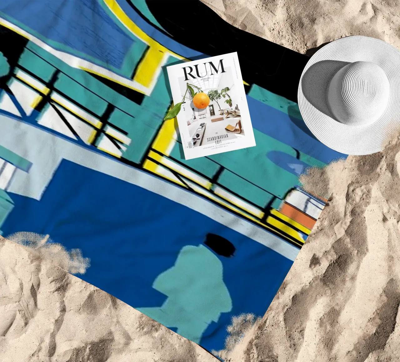 Berlin beach towel by DrawDraw