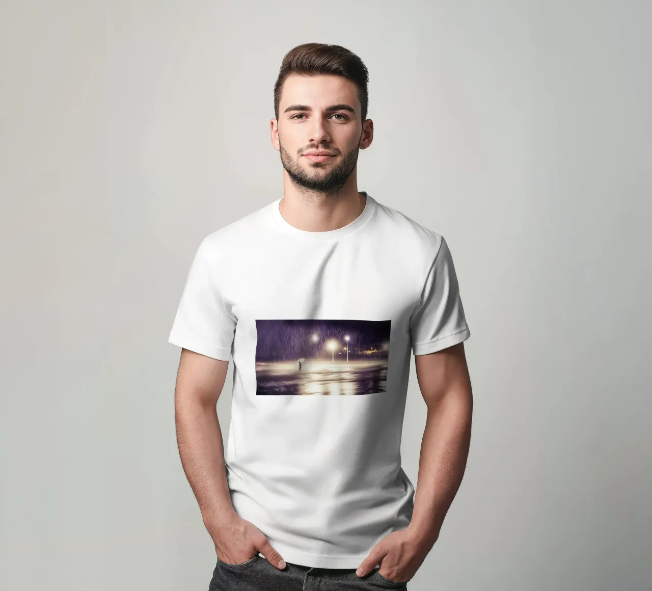 Sotto la pioggia viola di Brighton t-shirt da By Night