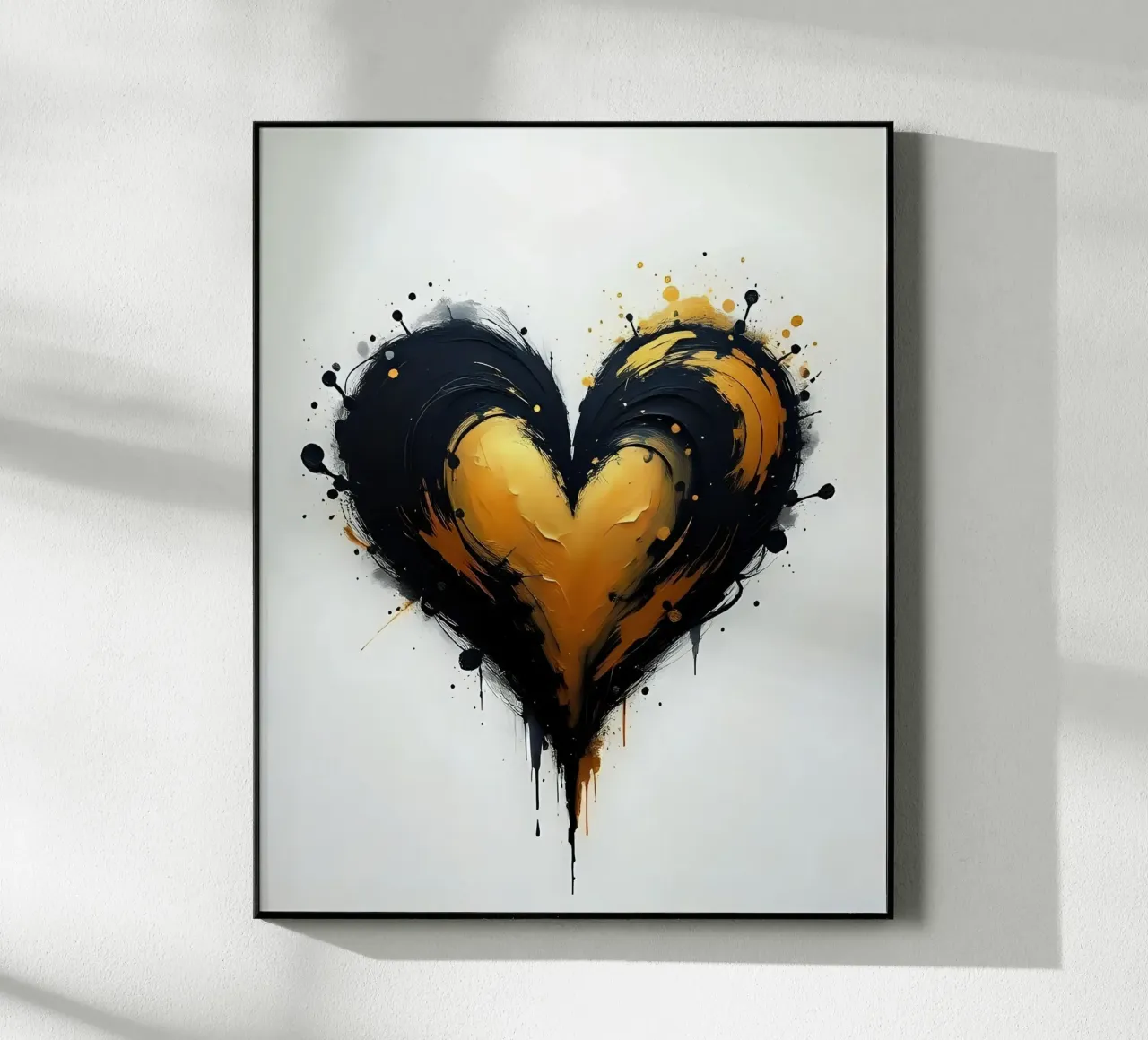 cuore_nero_oro_4 plexiglass da Pink- und LoveArt by LK