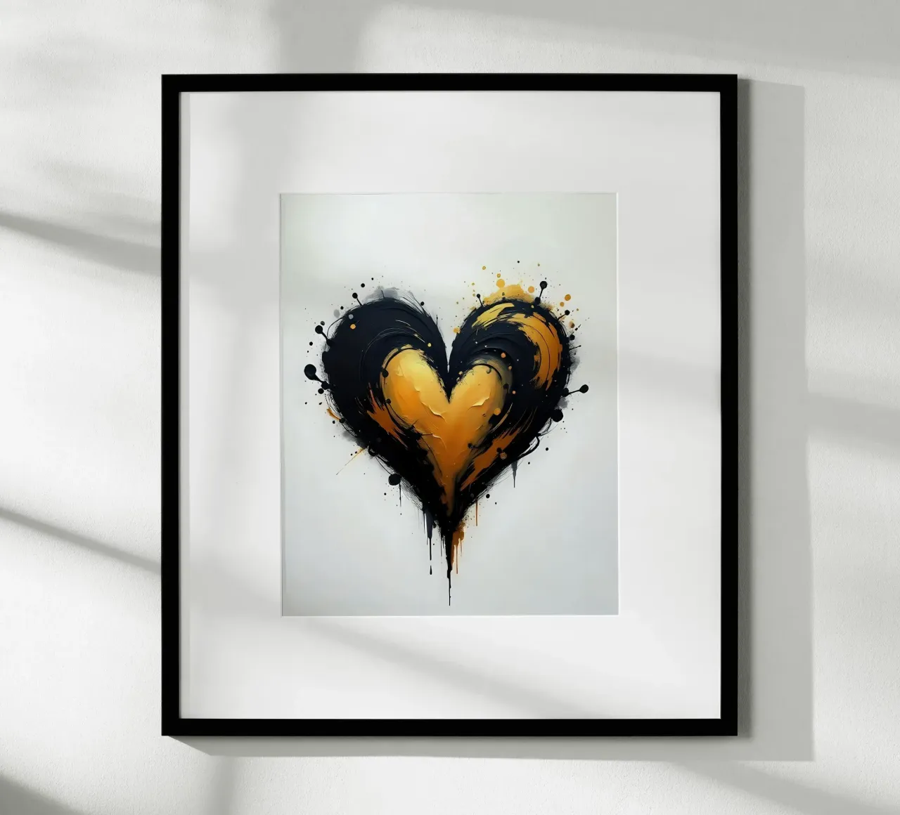 cuore_nero_oro_4 poster da Pink- und LoveArt by LK