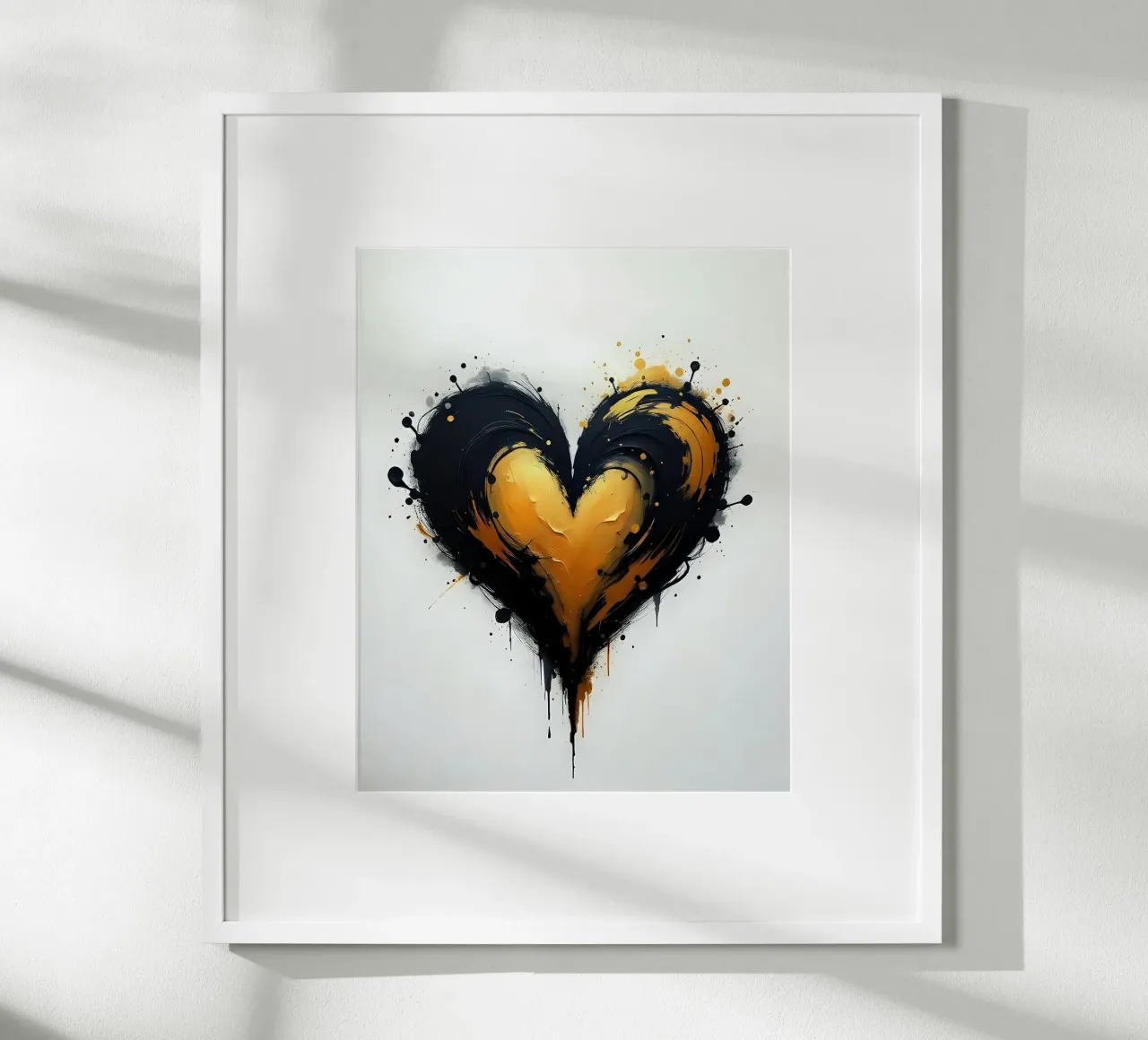 cuore_nero_oro_4 poster da Pink- und LoveArt by LK