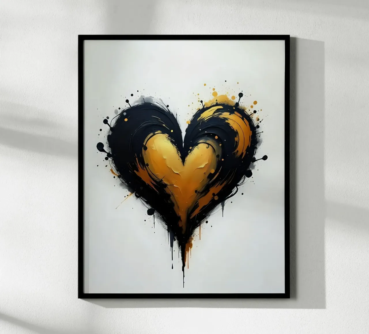 cuore_nero_oro_4 poster da Pink- und LoveArt by LK