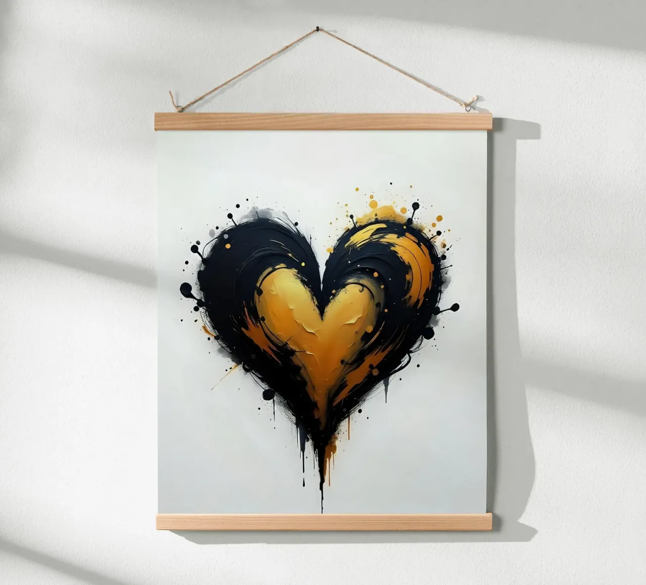 cuore_nero_oro_4 poster da Pink- und LoveArt by LK