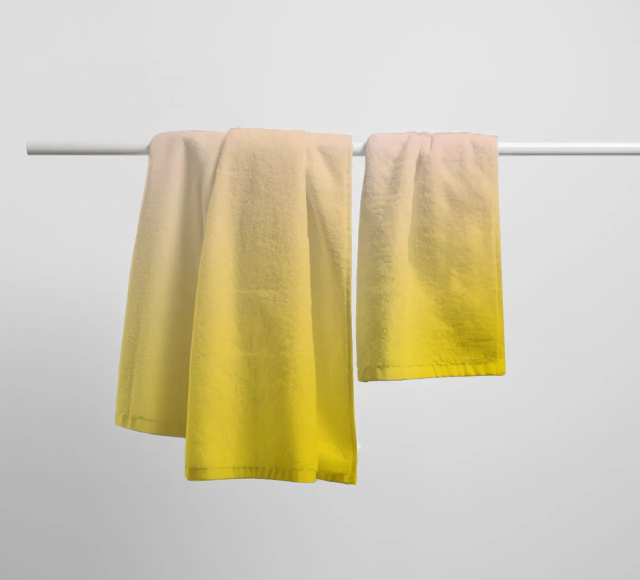 Delicato gradiente giallo e rosa asciugamano da bagno da Katja Stehle Design