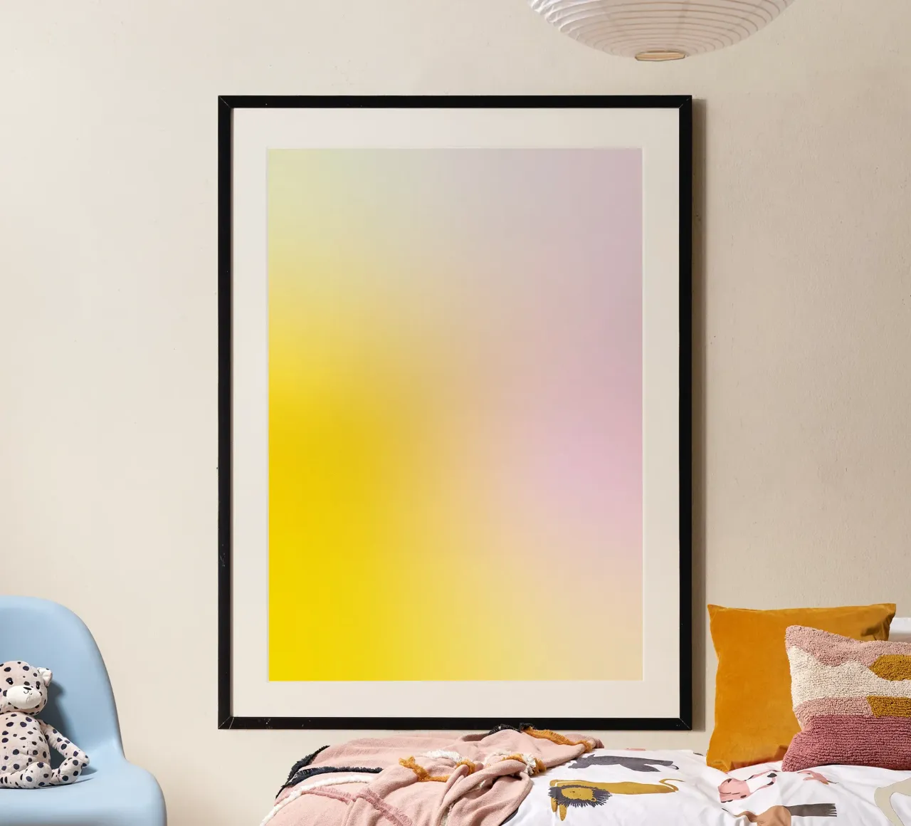 Delicato gradiente giallo e rosa poster da Katja Stehle Design