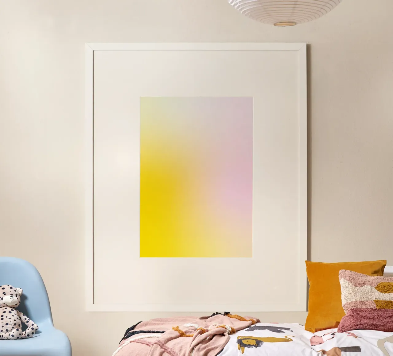 Delicato gradiente giallo e rosa poster da Katja Stehle Design