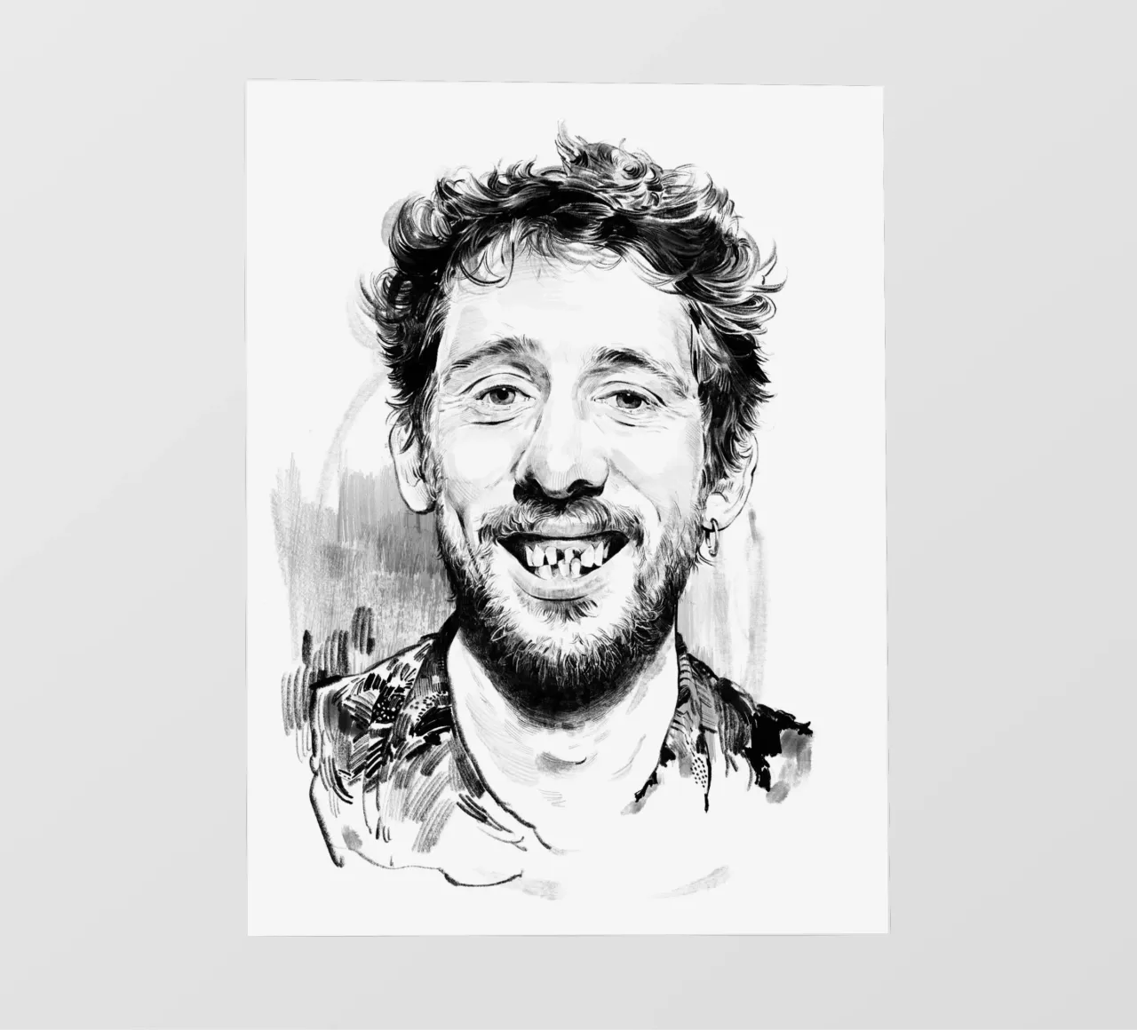 Shane MacGowan telo in pvc da DrawDraw