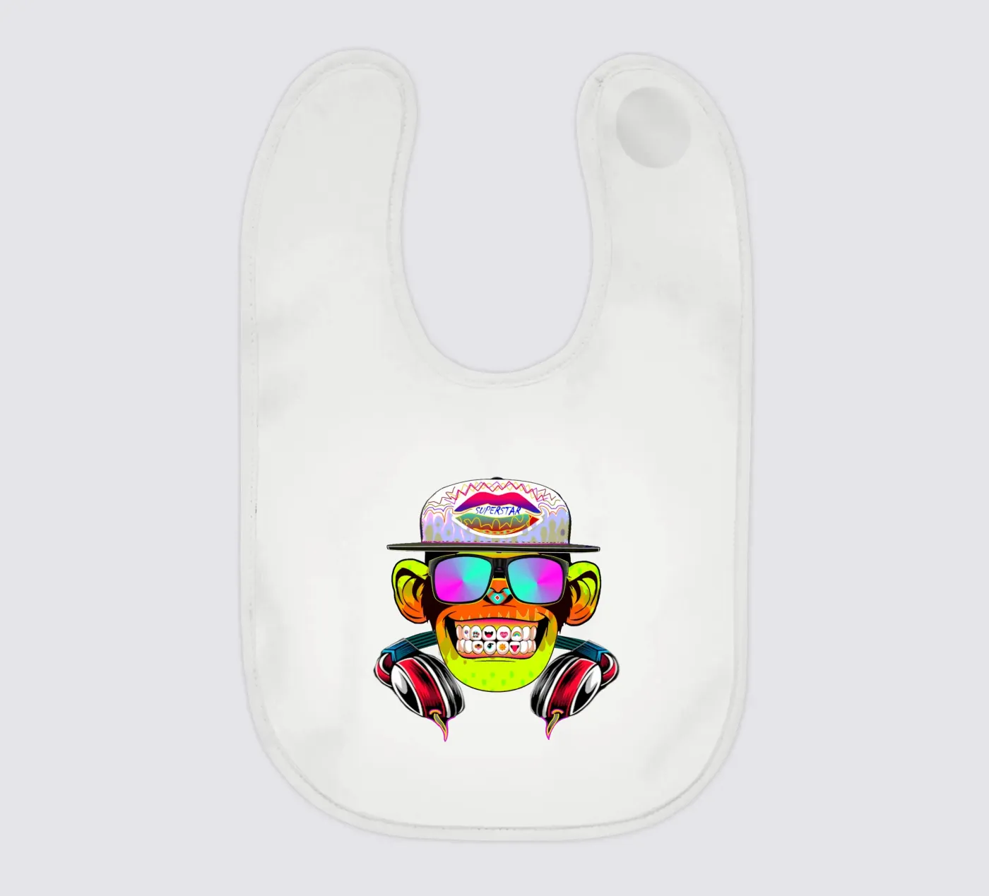 DISCOTHEQUE MONKEY baby bib by Crazyy Mode