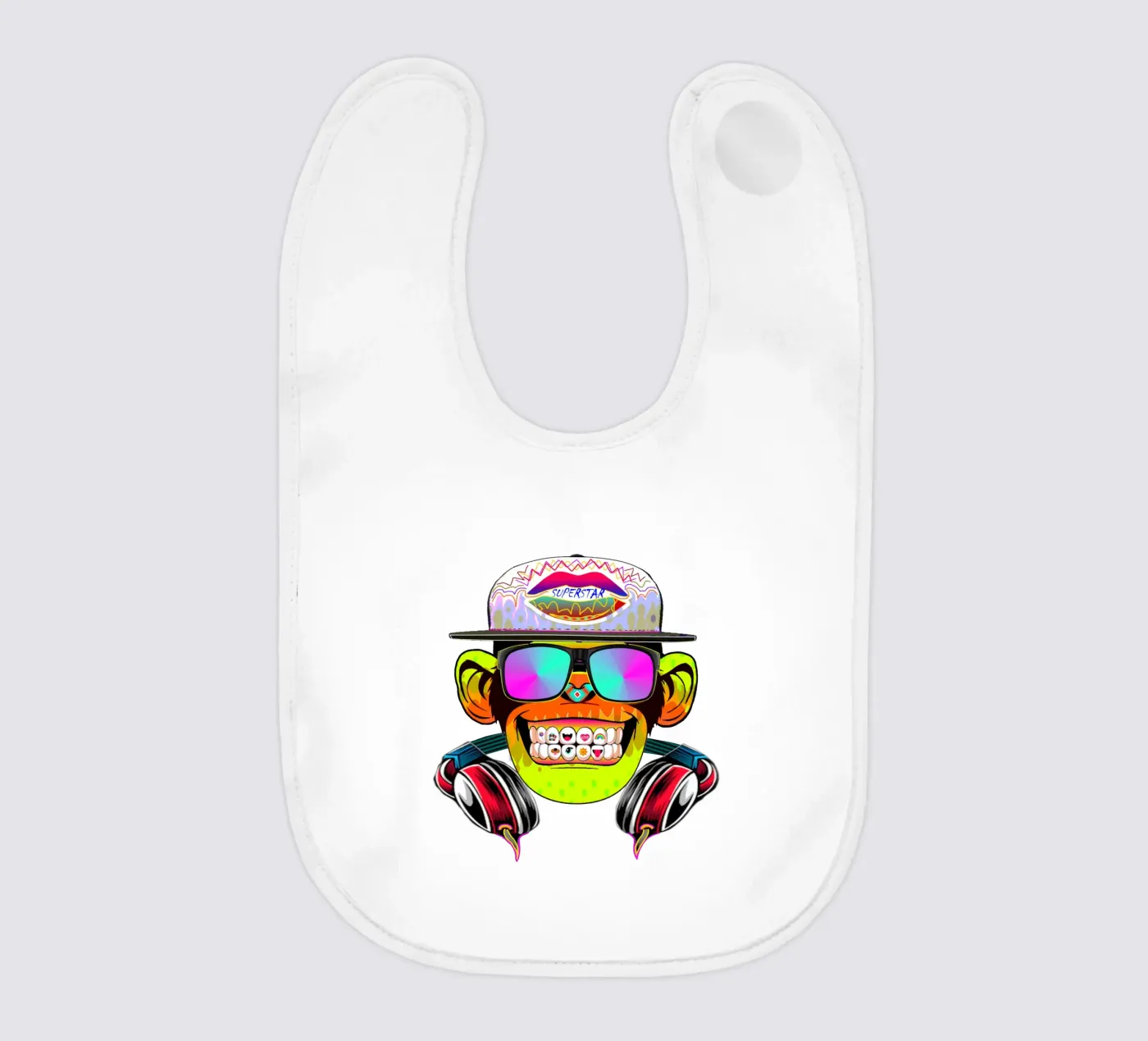 DISCOTHEQUE MONKEY baby bib by Crazyy Mode