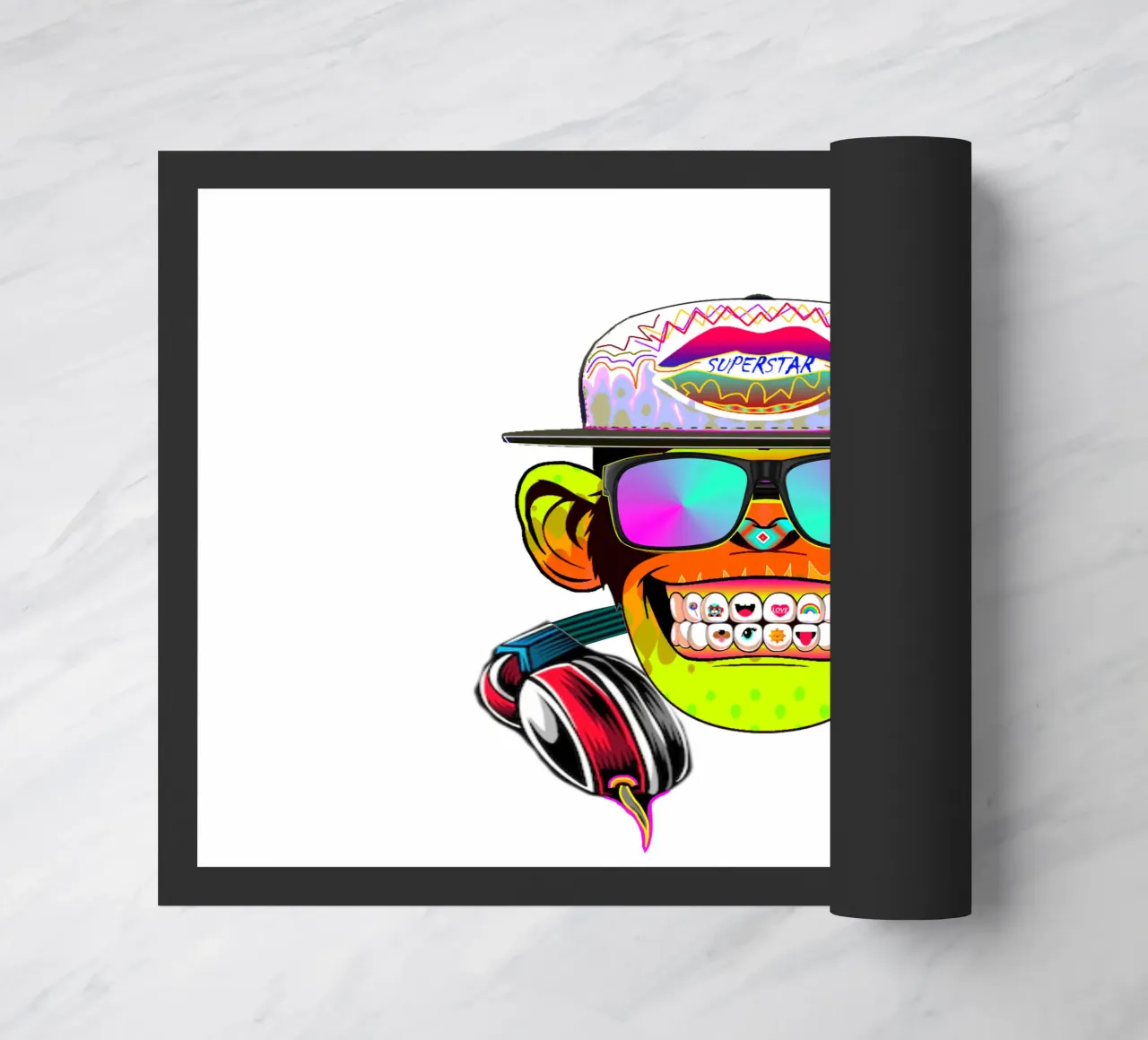 DISCOTHEQUE MONKEY doormat by Crazyy Mode