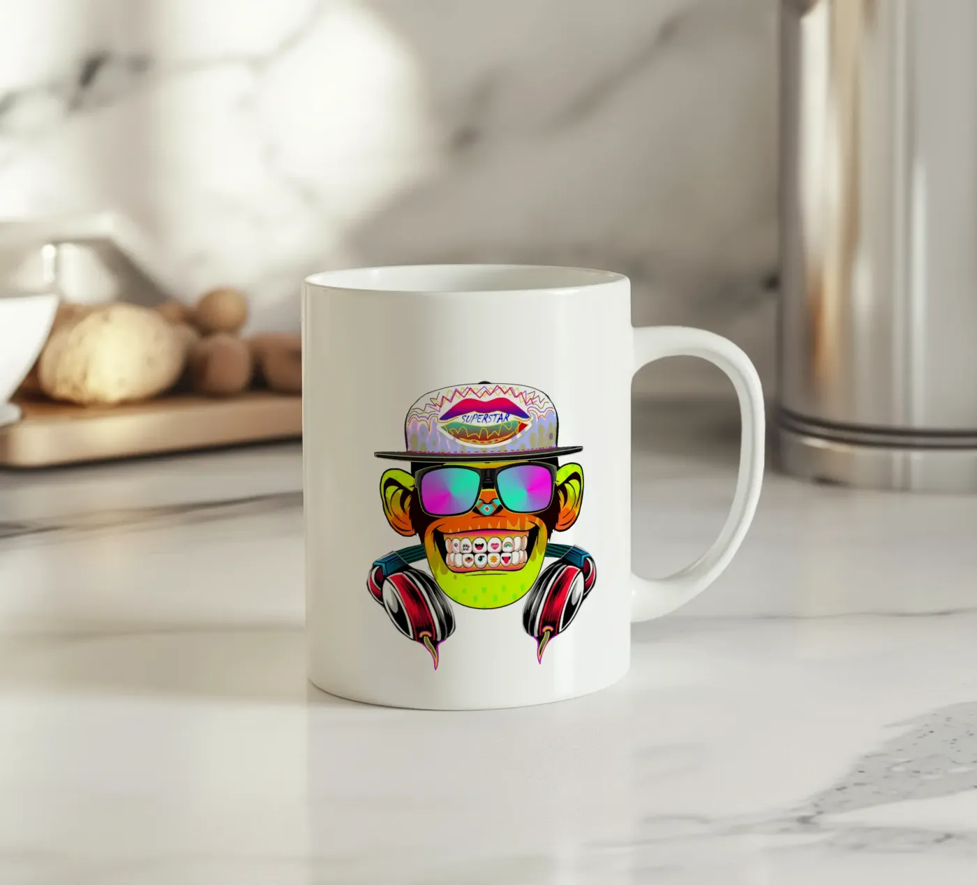 DISCOTHEQUE MONKEY ceramic mug by Crazyy Mode