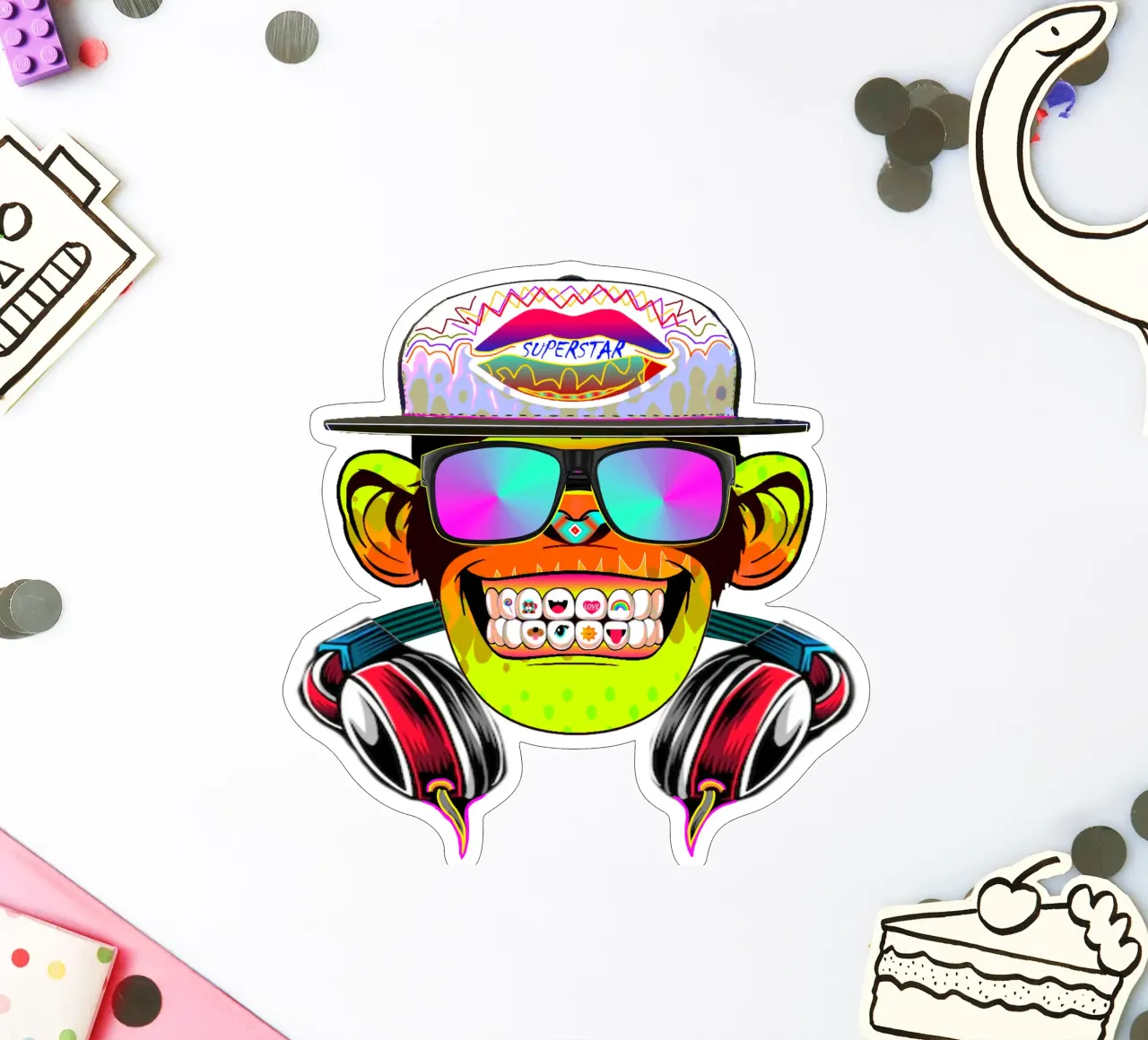 DISCOTHEQUE MONKEY sticker by Crazyy Mode