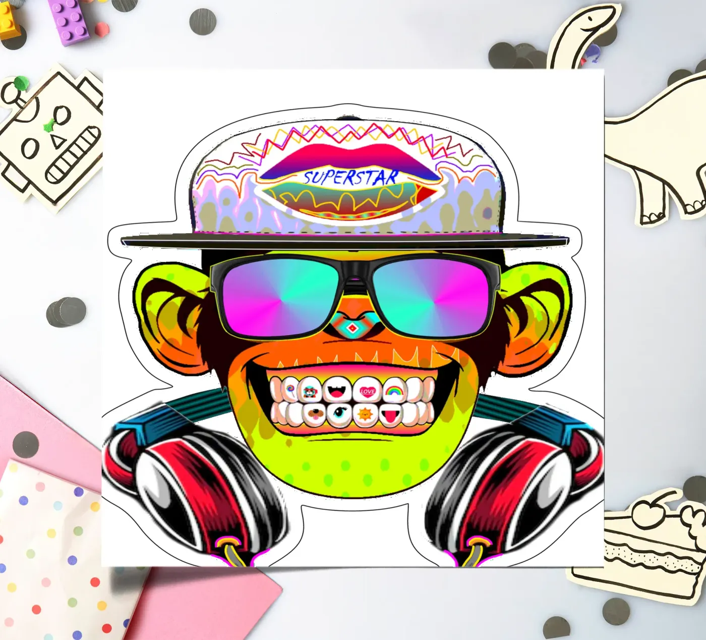 DISCOTHEQUE MONKEY sticker sheet by Crazyy Mode