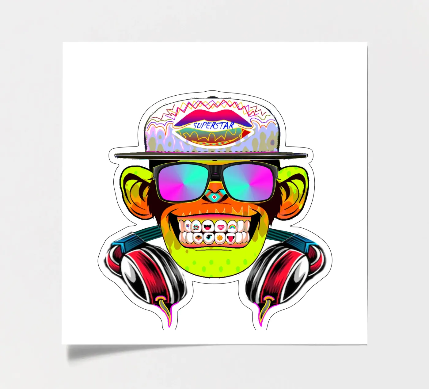 SINGE DE LA DISCOTHÈQUE planche autocollant de Crazyy Mode