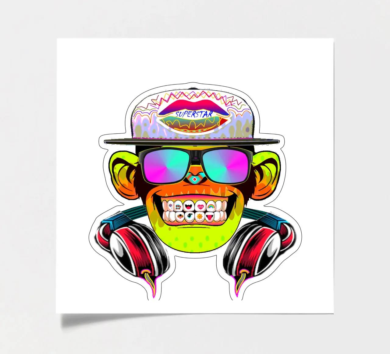 DISCOTHEQUE MONKEY sticker sheet by Crazyy Mode