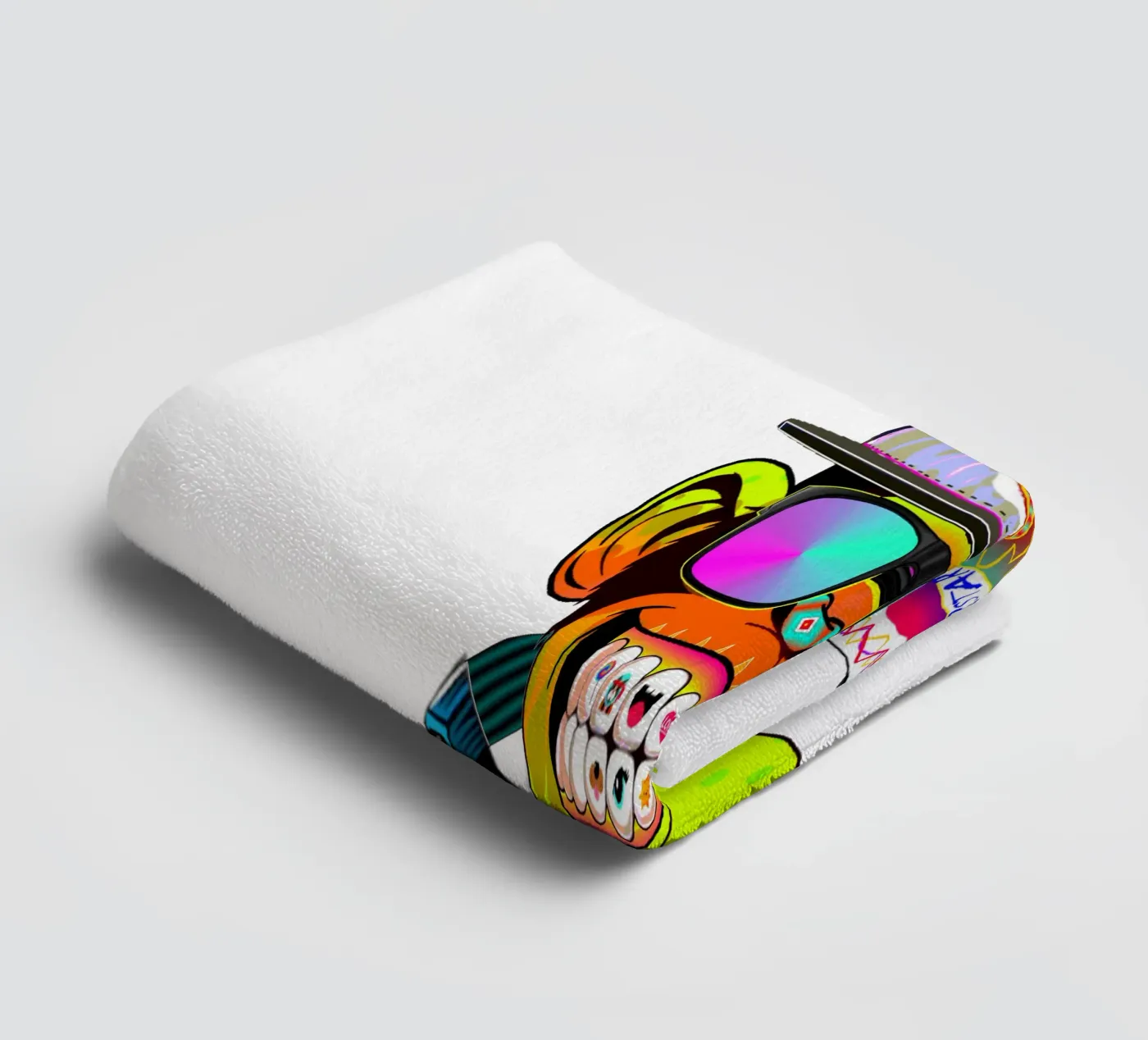 DISCOTHEQUE MONKEY towel by Crazyy Mode