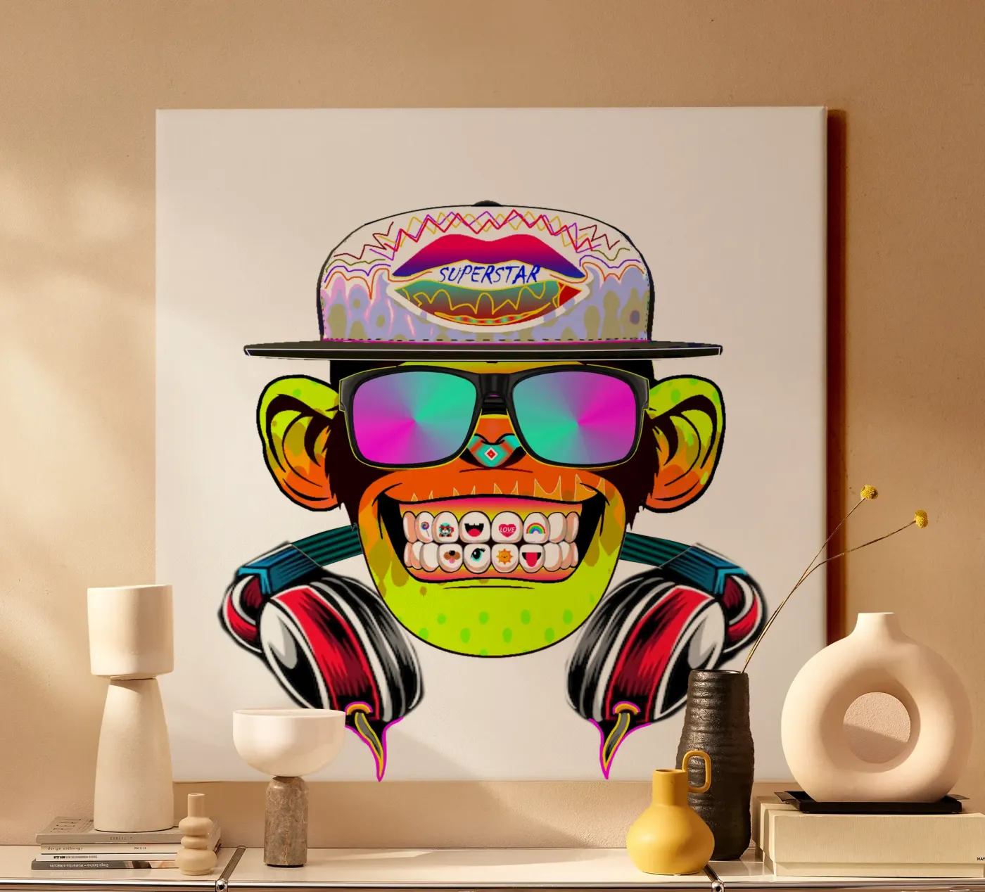 DISCOTHEQUE MONKEY canvas by Crazyy Mode