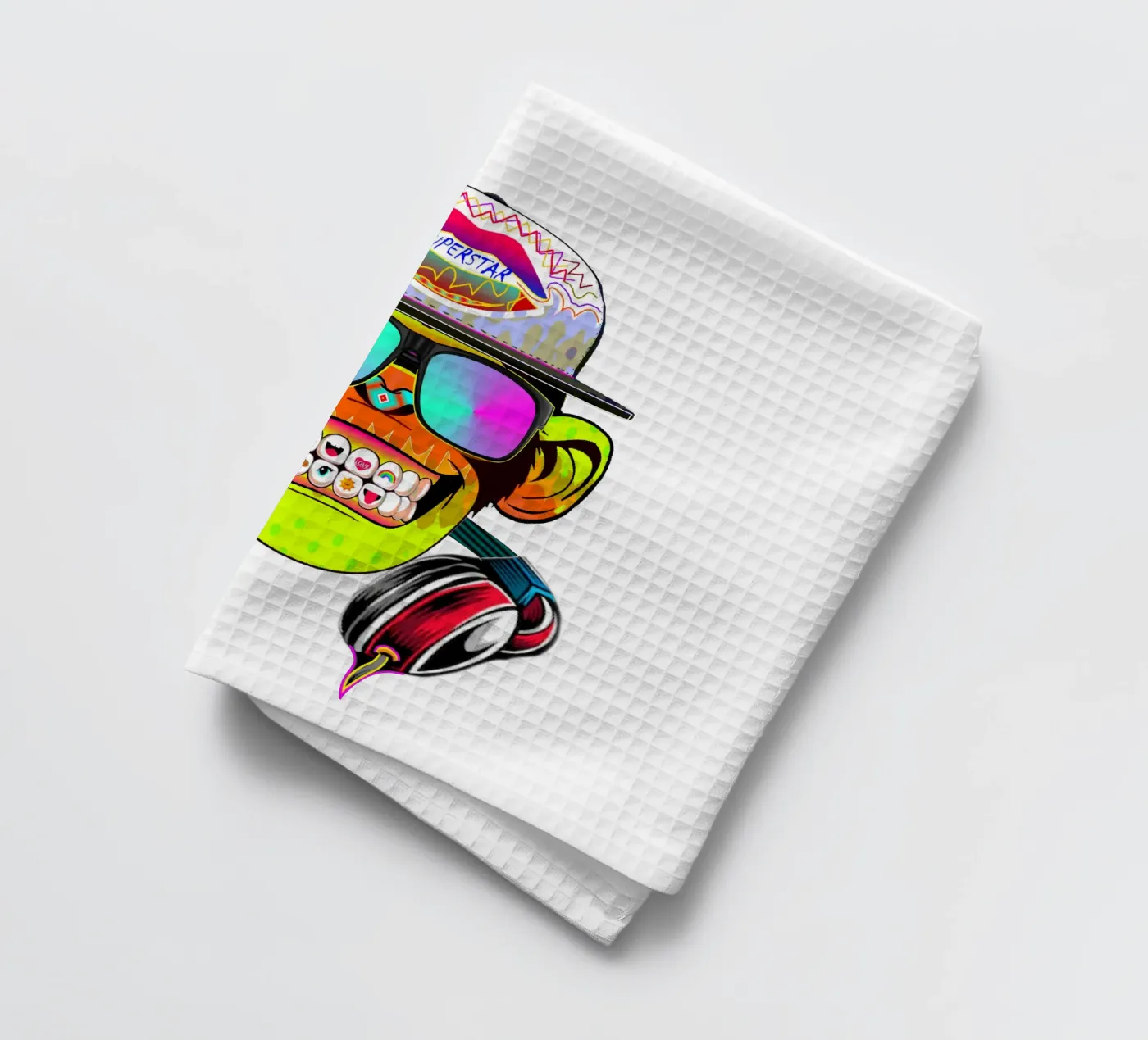 DISCOTHEQUE MONKEY tea towel by Crazyy Mode