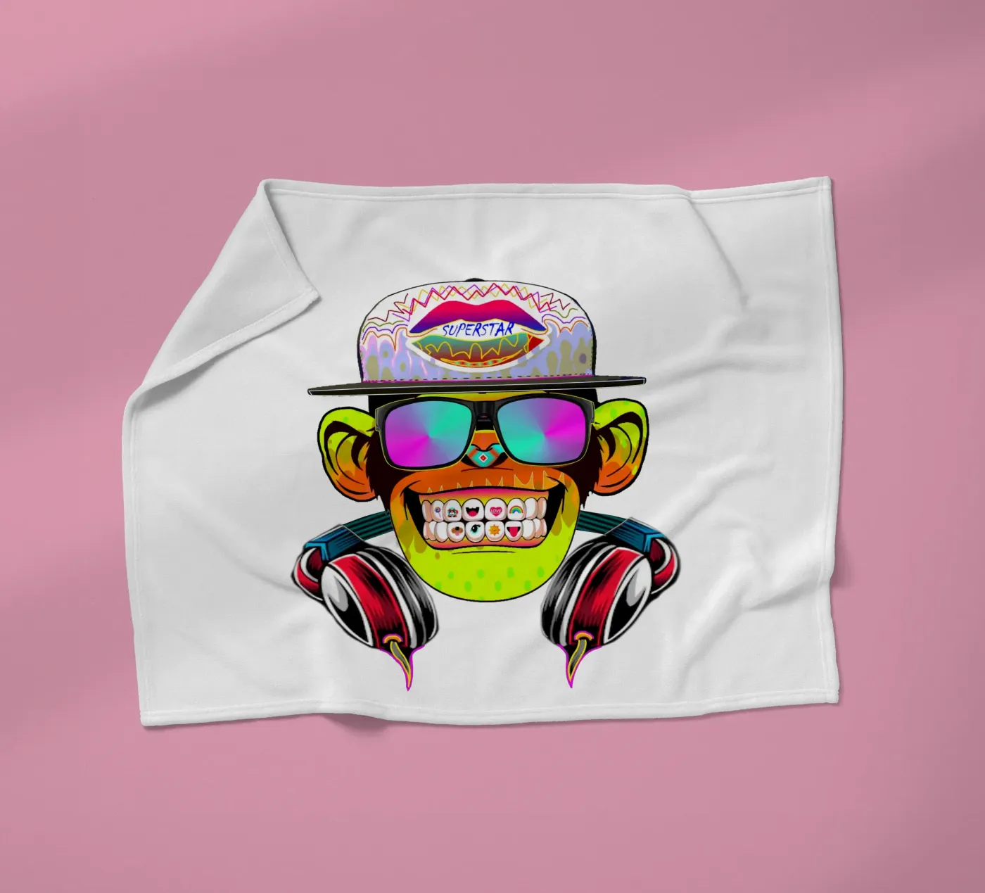 DISCOTHEQUE MONKEY plaid polaire de Crazyy Mode