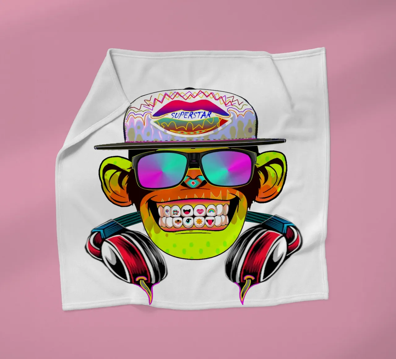 DISKOTHEKENAFFE Fleecedecke von Crazyy Mode